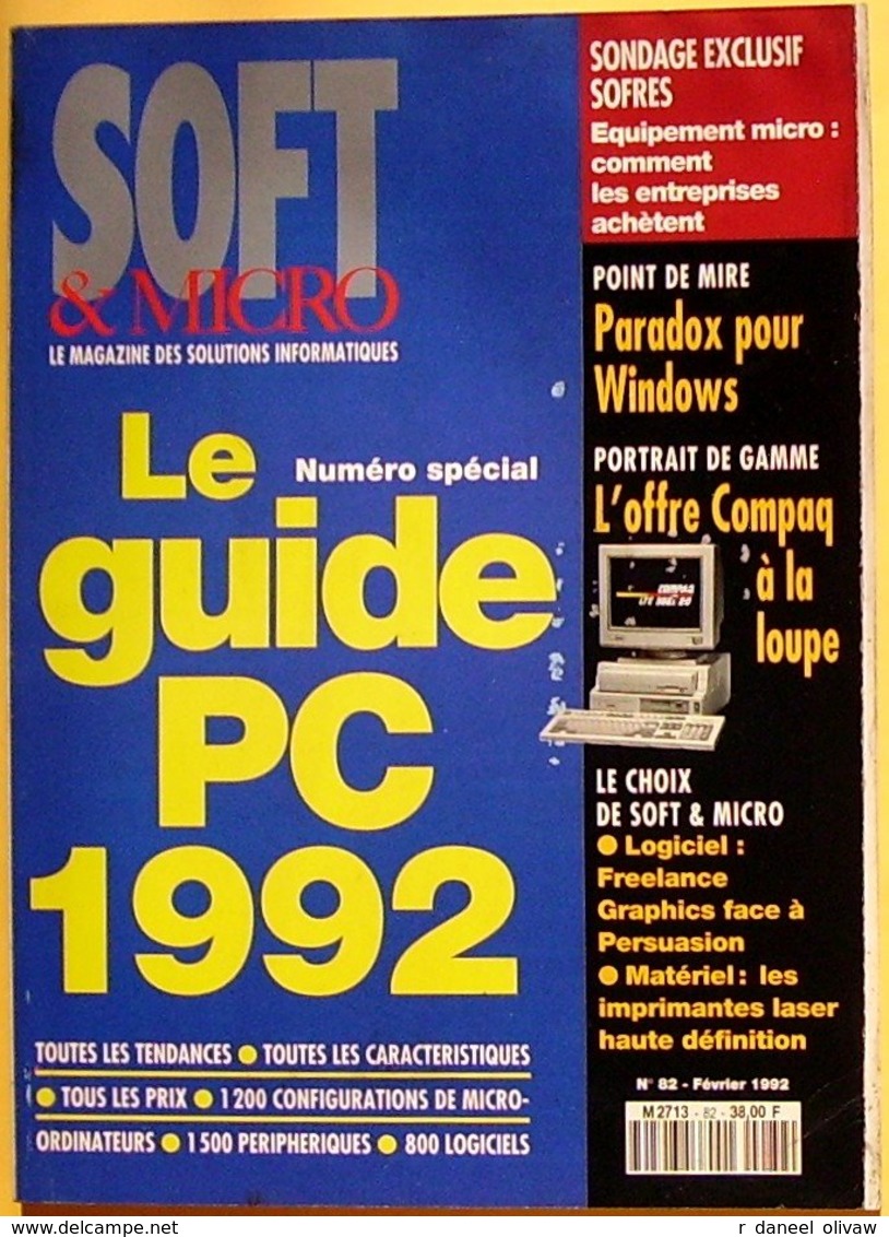 Soft & Micro N° 82 - Février 1992 (BE+) - Informatique
