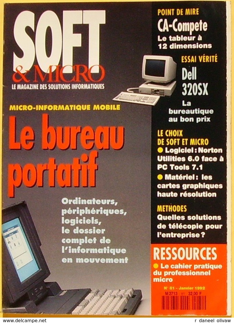 Soft & Micro N° 81 - Janvier 1992 (BE+) - Informatik