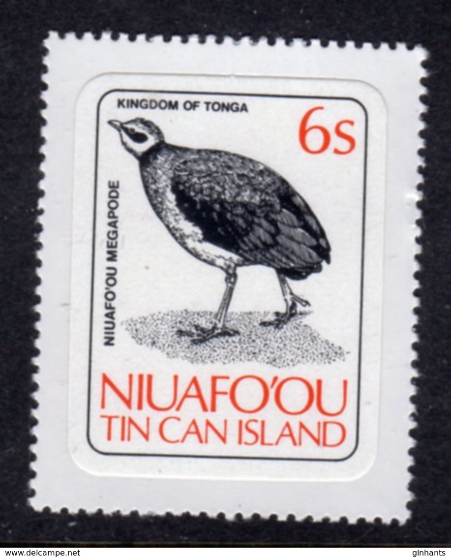 TONGA NIUAFO'OU - 1983 6S POLYNESIAN SCRUB HEN BIRD STAMP SELF-ADHESIVE ON BACKING PAPER FINE MNH ** SG 31 - Tonga (1970-...)