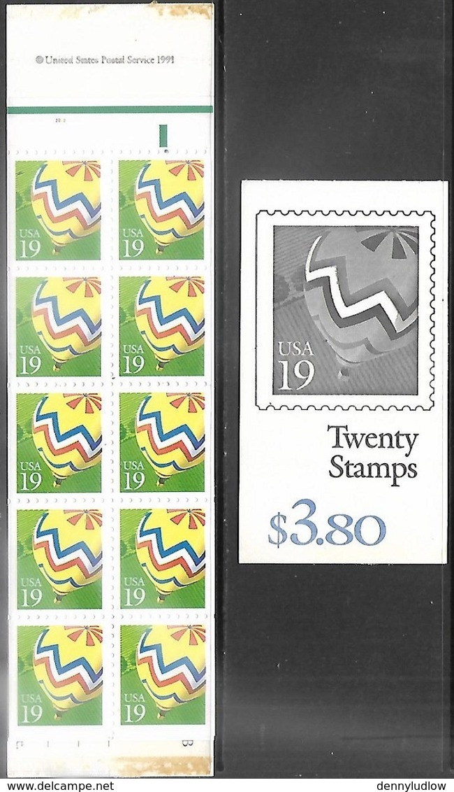 US  1991   Sc#BK187 (2530a X 2) Complete Booklet Of 20  MNH - 1981-...