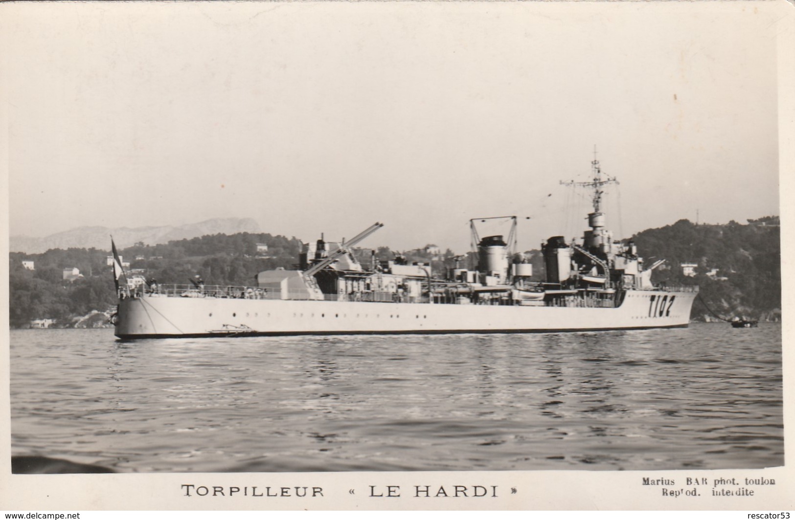 Rare Cpa Navire De Guerre Torpilleur Le Hardi - 1939-45