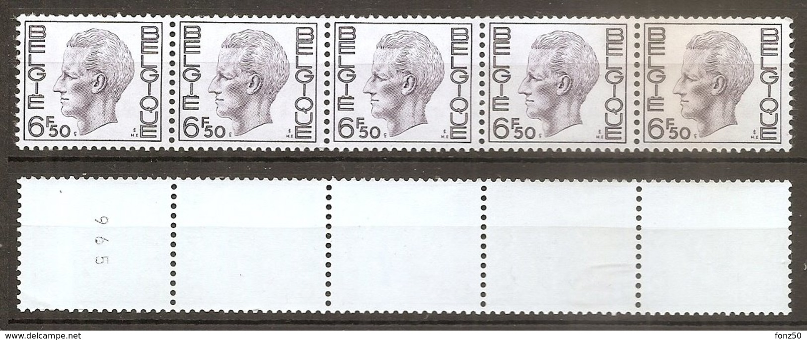 BELGIE * Nr R 54 * ROLZEGEL * Postfris Xx * FLUOR PAPIER - Coil Stamps
