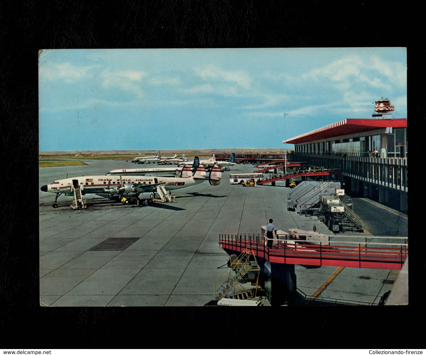 Cartolina Roma Fiumicino Aeroporto Internazionale L. Da Vinci (Trans World Airlines USA, In Primo Piano) - Fiumicino