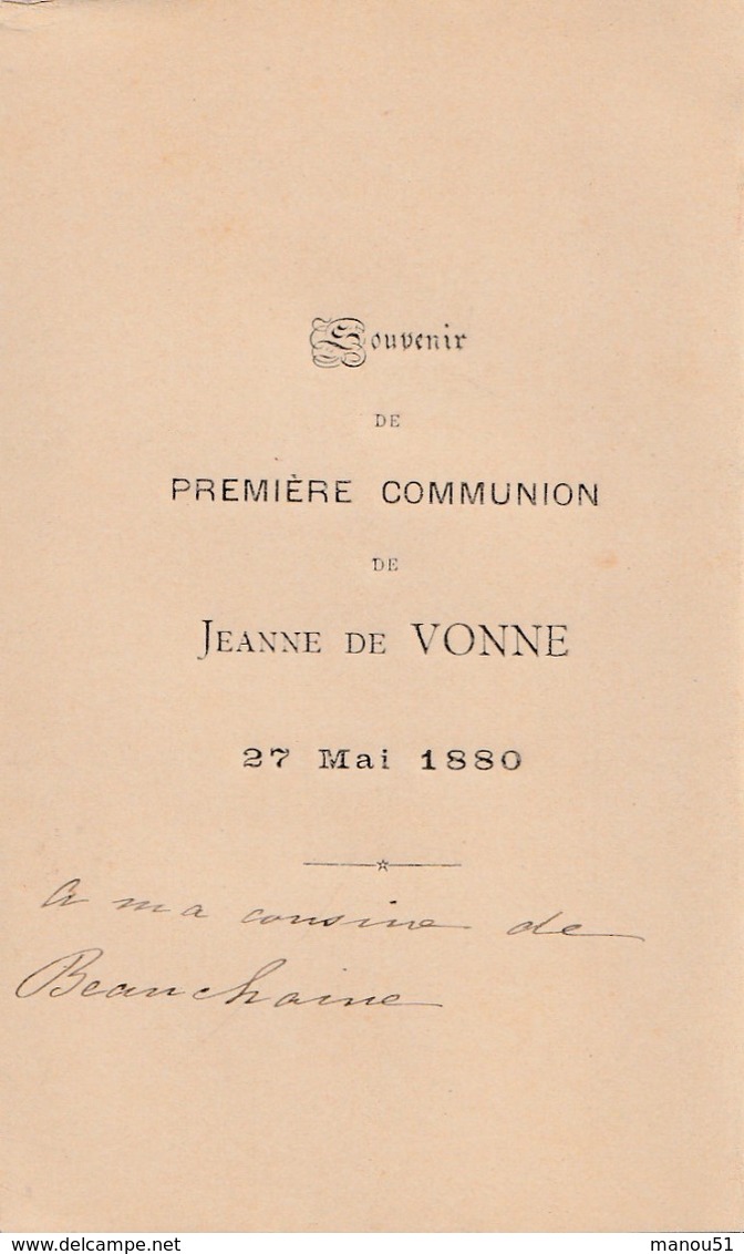 Lot N°1 - 2 Images Religieuses ( Bouasse à Paris ) Première Communion 1880.1885 - Devotion Images