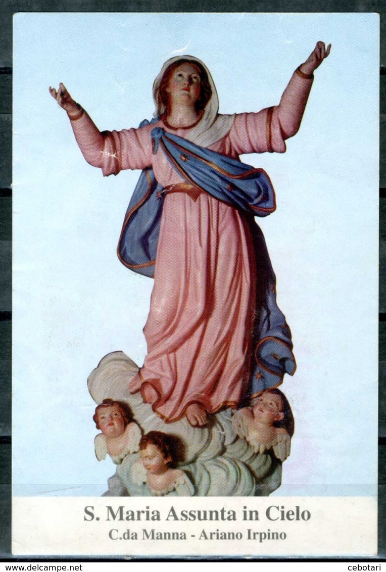 SANTINO - S. Maria Assunta In Cielo -  Santino Con Preghiera Come Da Scansione. - Images Religieuses