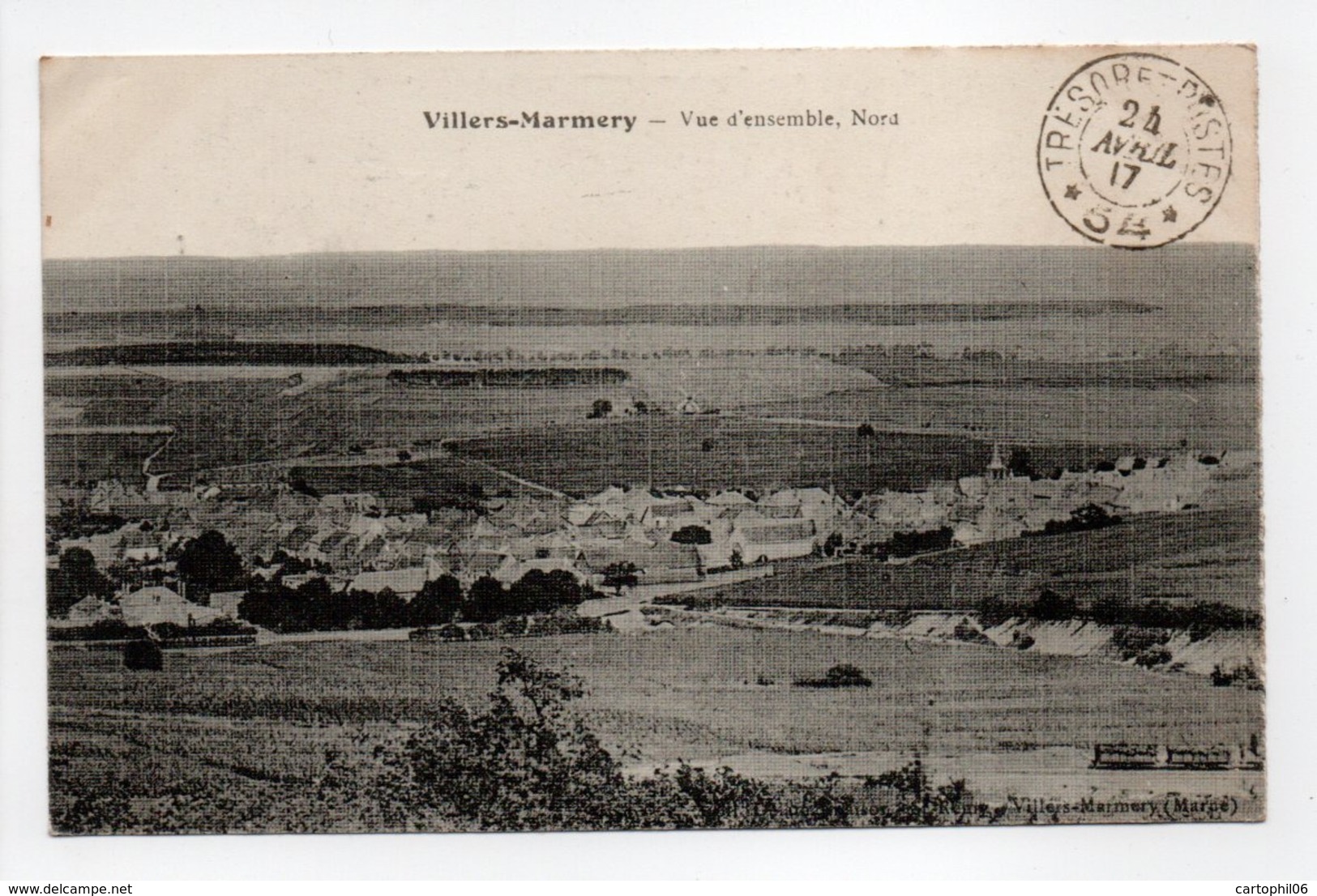 - CPA VILLERS-MARMERY (51) - Vue D'ensemble, Nord 1917 - - Autres & Non Classés