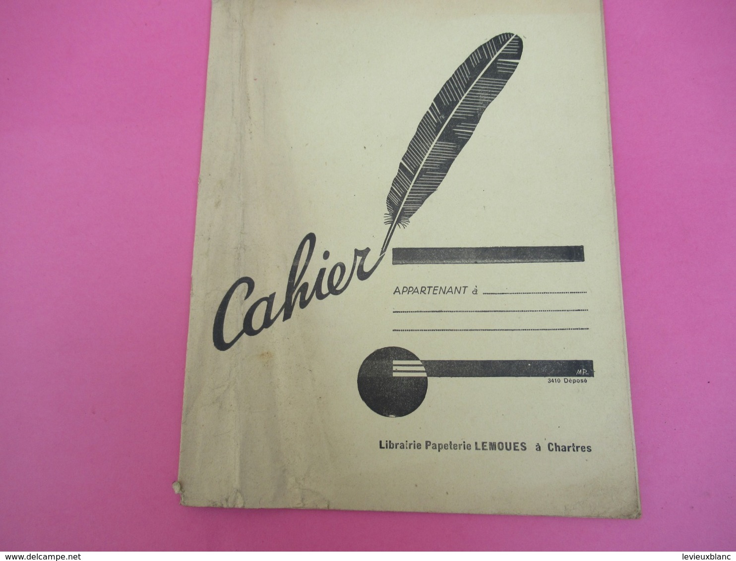 Couverture De  Cahier/ LEMOUES/ Librairie Papeterie à CHARTRES/ Eure Et Loir/Vers 1950            CAH193 - Papelería