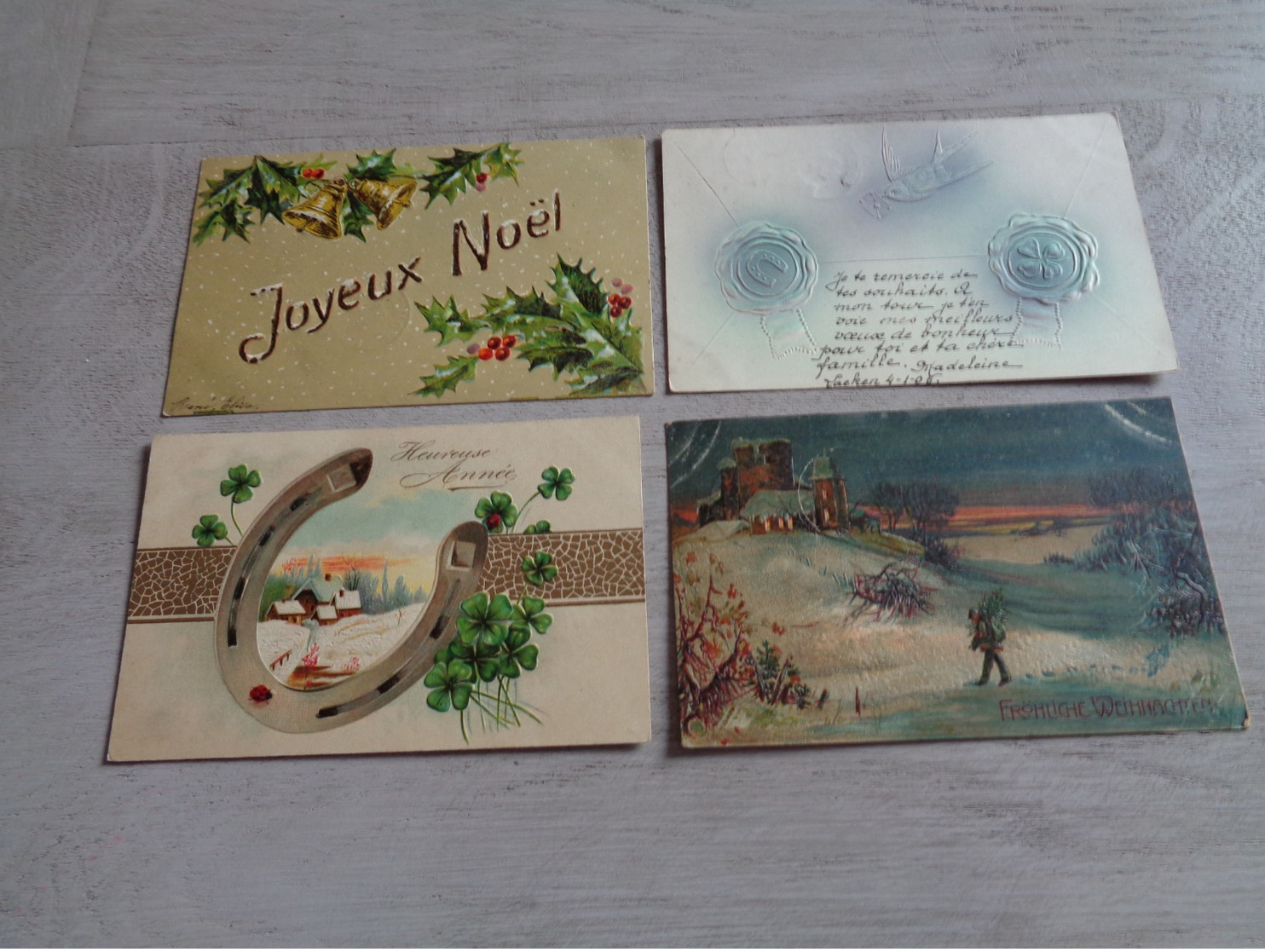 Beau lot de 60 cartes postales de fantaisie gaufrées  gaufrée       Mooi lot van 60 postkaarten van fantasie reliëf