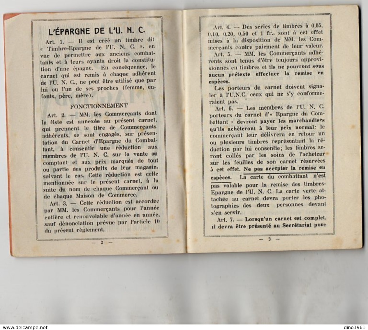 VP15.694 - MILITARIA - Carte & Livret Publicitaire ( 96 Pages )  De L' U.N.C  - Section De STRASBOURG - Documents