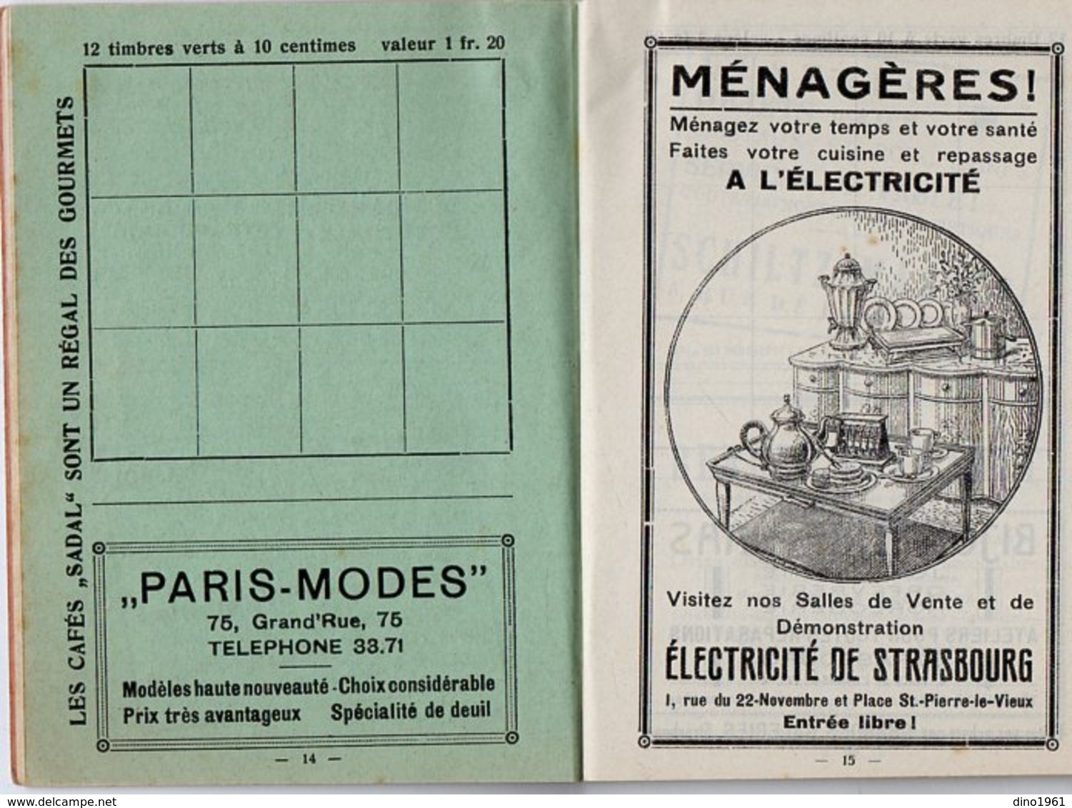 VP15.694 - MILITARIA - Carte & Livret publicitaire ( 96 pages )  de l' U.N.C  - Section de STRASBOURG