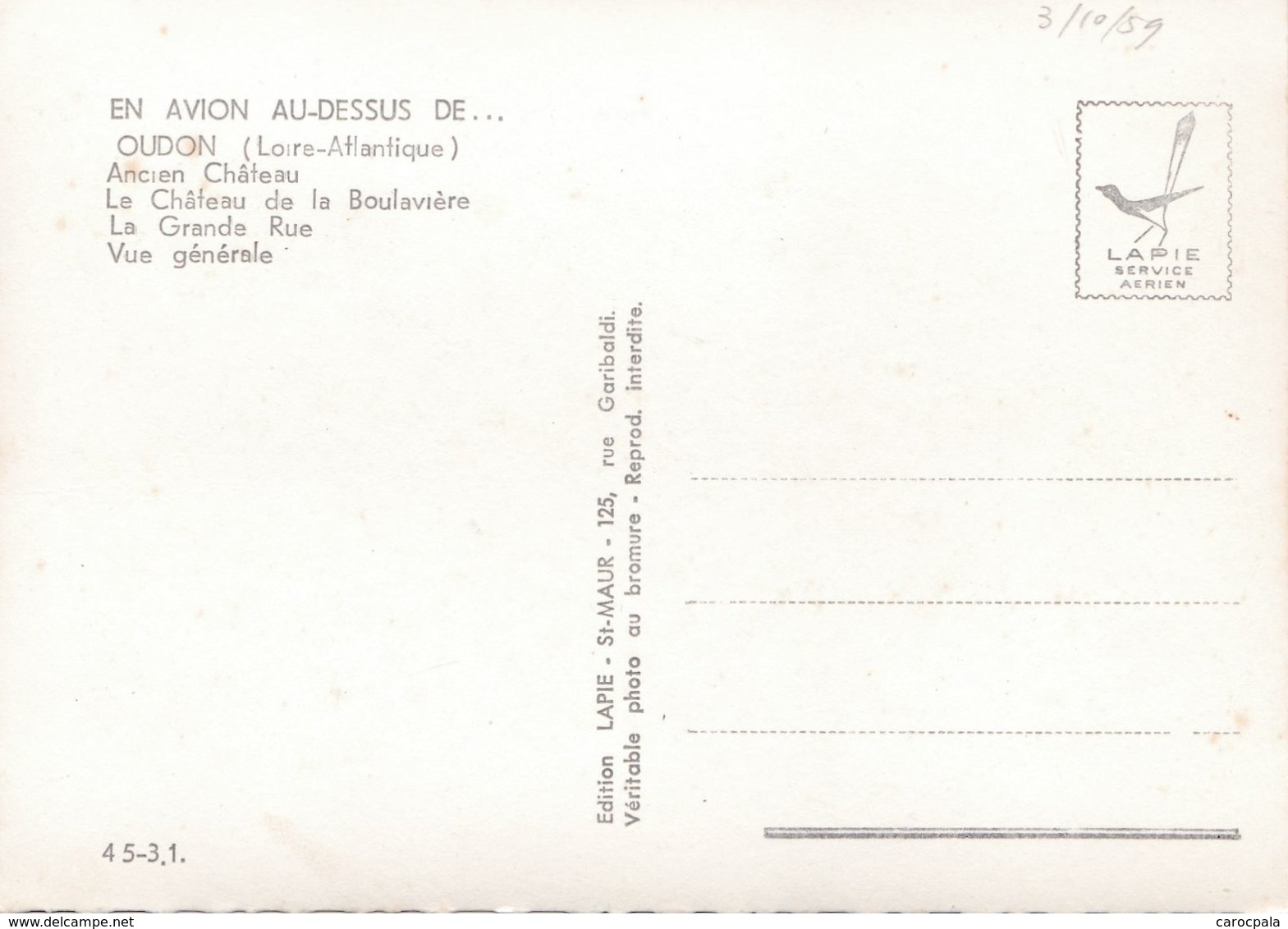 Carte 1950 OUDON / MULTIVUES CHATEAU , GRANDE RUE , ET VUE GENERALE - Oudon
