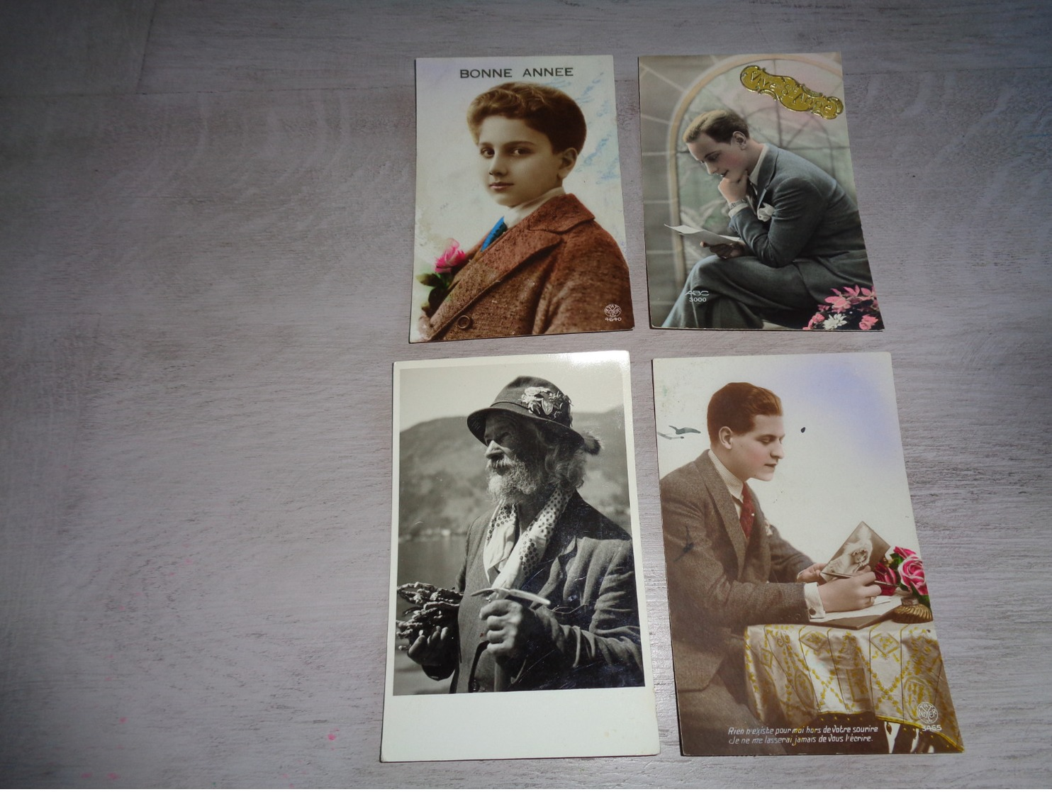 Beau lot de 60 cartes postales de fantaisie  hommes  homme   Mooi lot 60 postkaarten van fantasie mannen man -  60 scans
