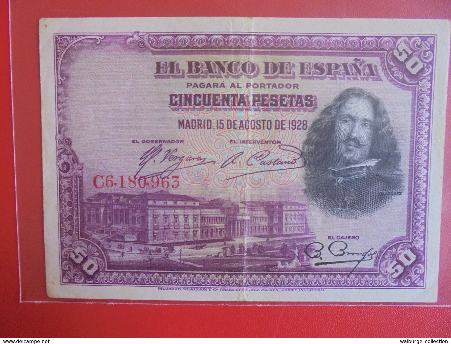 ESPAGNE 50 PESETAS 1928 CIRCULER (B.7) - 50 Pesetas