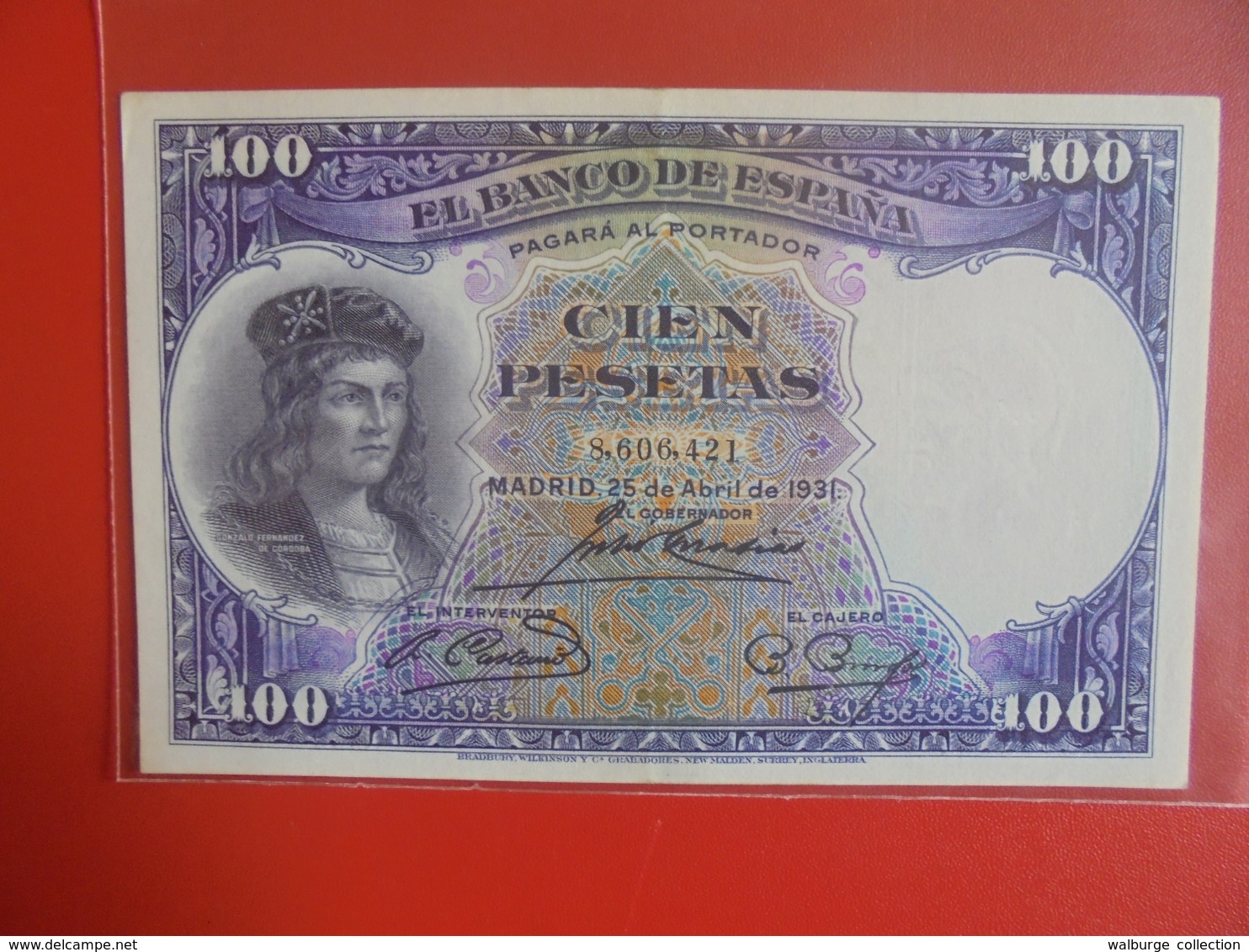 ESPAGNE 100 PESETAS 1931 BELLE QUALITE ! CIRCULER (B.7) - 100 Pesetas