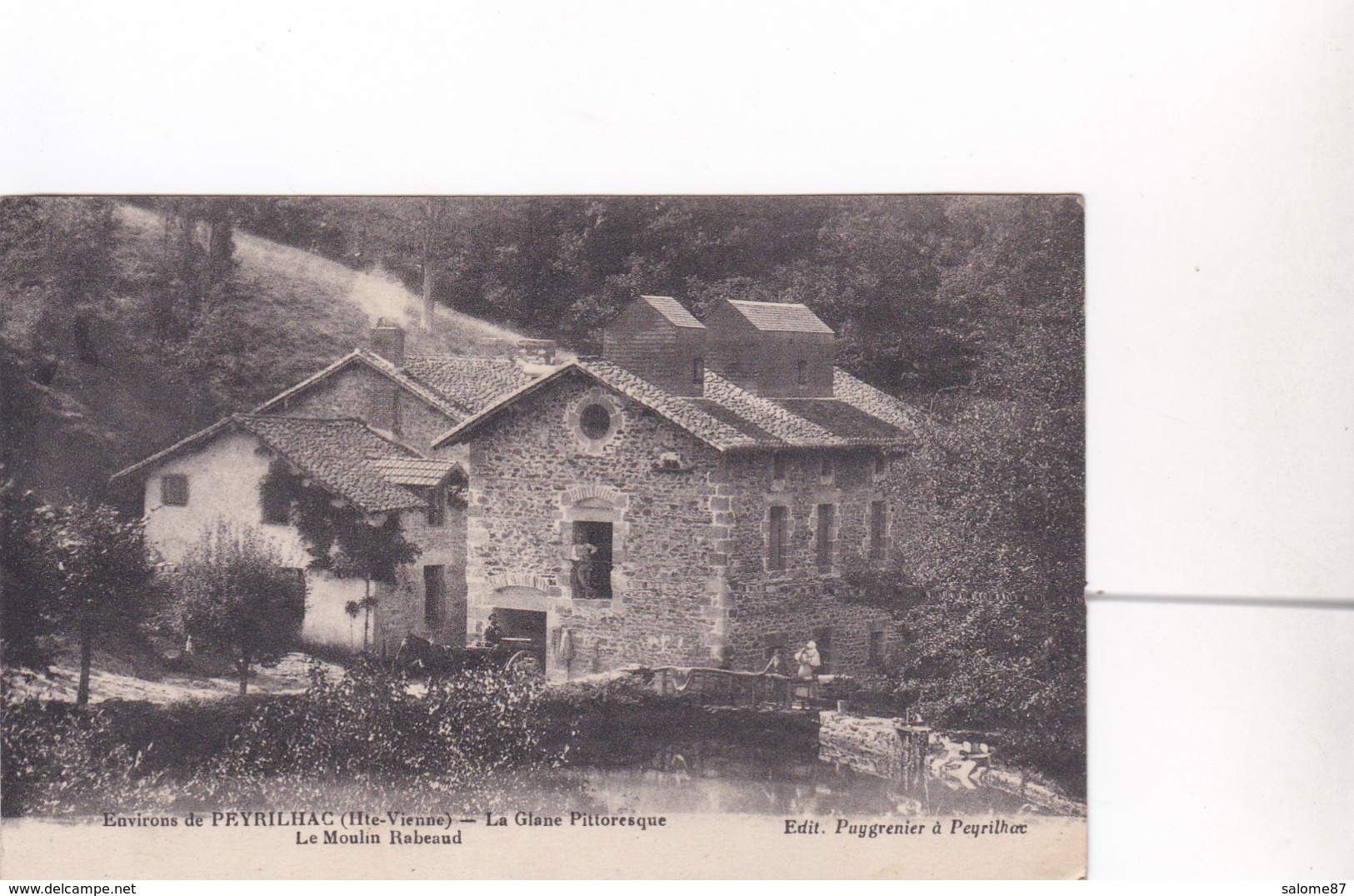 Cpa ENVIRONS DE PEYRILHAC LA GLANE PITTORESQUE LE MOULIN RABEAUD 1931 - Altri & Non Classificati