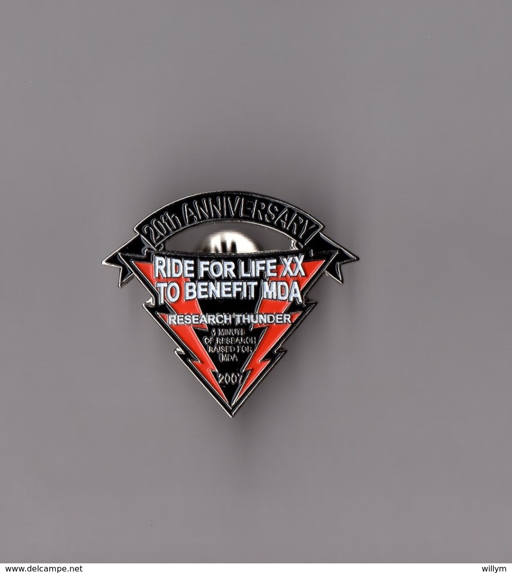 Pin's Harley Davidson / Eastern Dealers Association - MDA - Ride For Life XX 2007 (argenté) - Motos