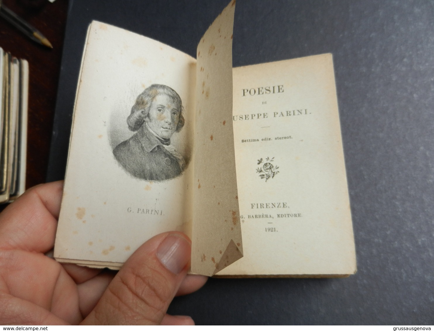 7ogg) POESIE DI GIUSEPPE PARINI EDITORE BARBERA FIRENZE 1921 454 PAGINE FORMATO 32° - Altri & Non Classificati