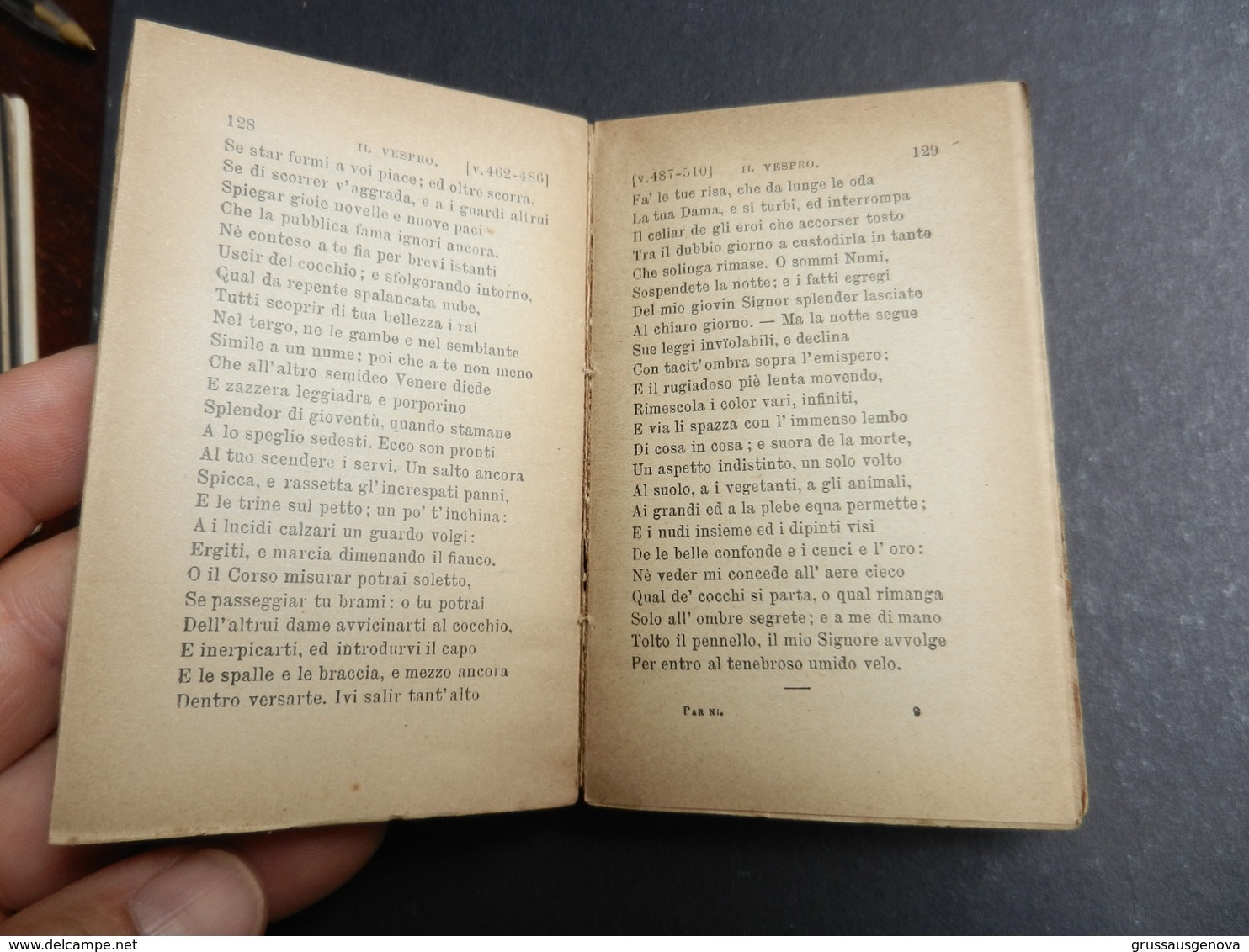 7ogg) POESIE DI GIUSEPPE PARINI EDITORE BARBERA FIRENZE 1921 454 PAGINE FORMATO 32° - Altri & Non Classificati