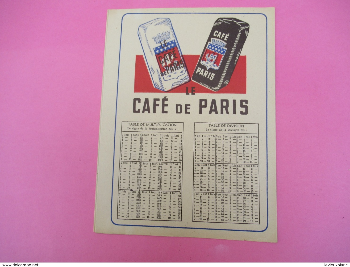 Protège   Cahier/Café / CAFE De PARIS/CLICHY / Seine/Vers 1950           CAH207 - Coffee & Tea