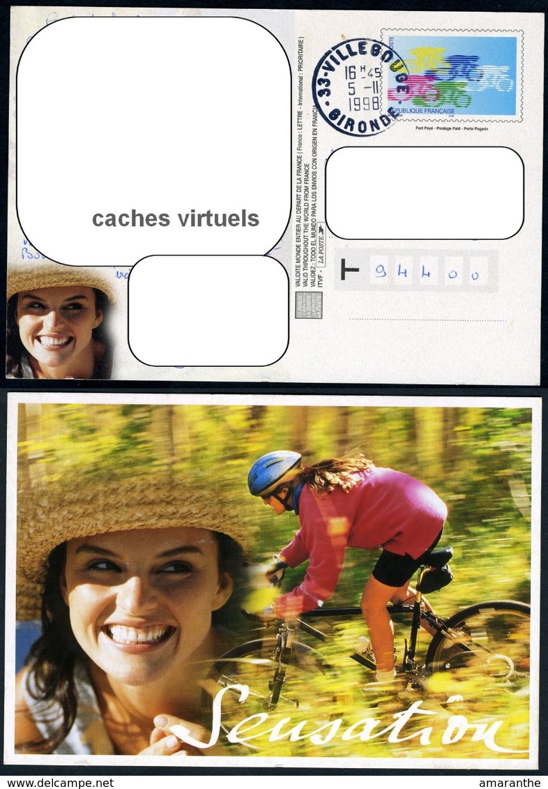 Série De 3 Cartes Postales - Mountain Bike