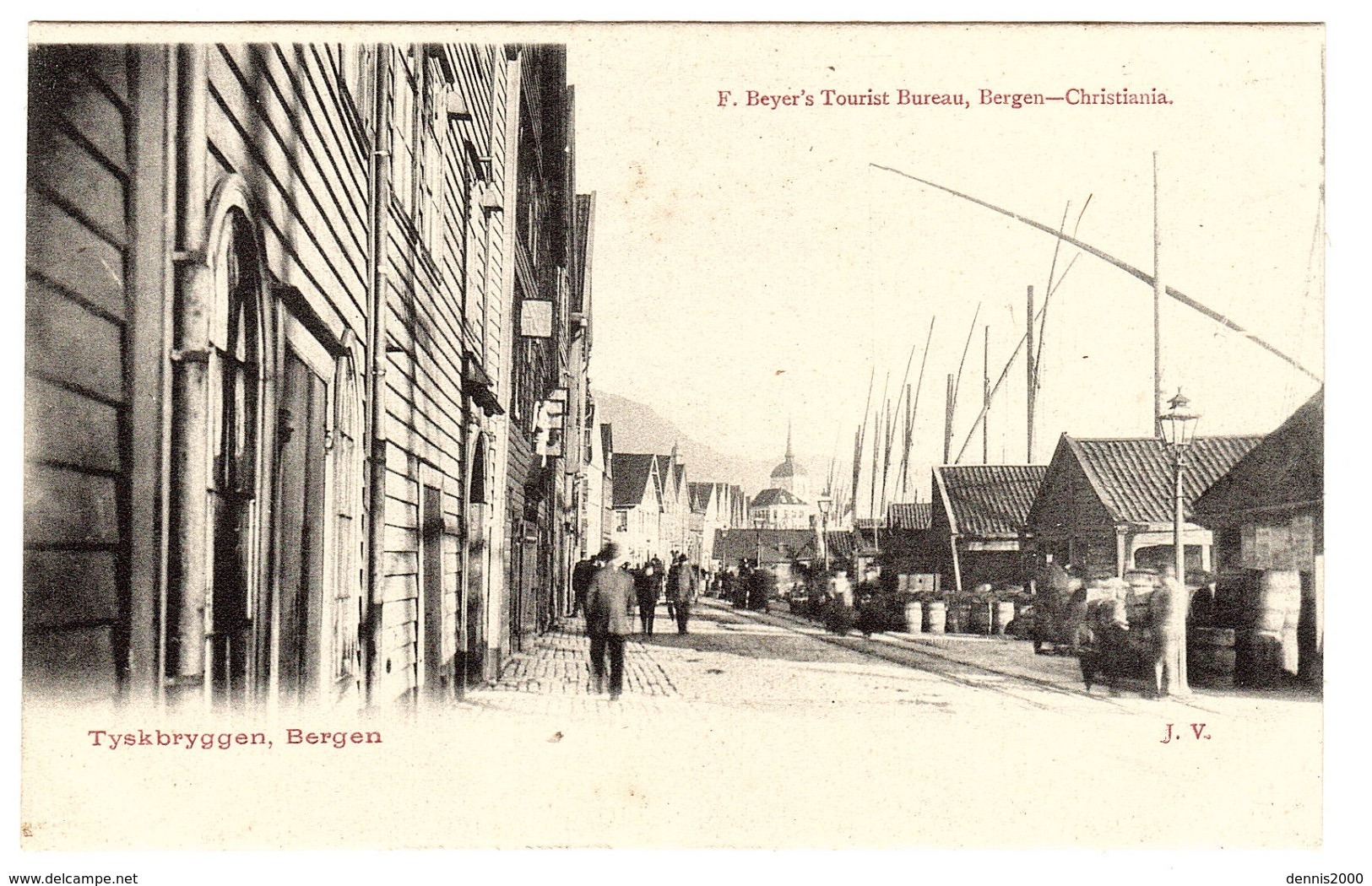 BERGEN - Tyskbryggen, Bergen - Ed. F. Beyer's Tourist Bureau, Bergen-Christiana - Norvegia