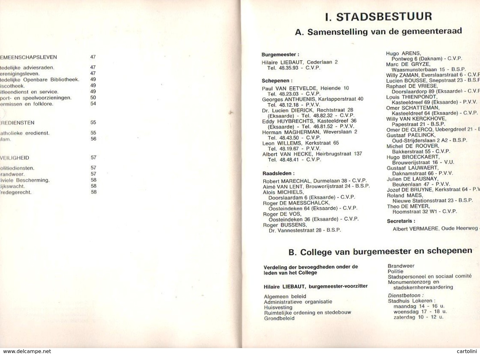 Lokeren Info Gids + Stratenplan 1978   62 Blz - Sonstige & Ohne Zuordnung