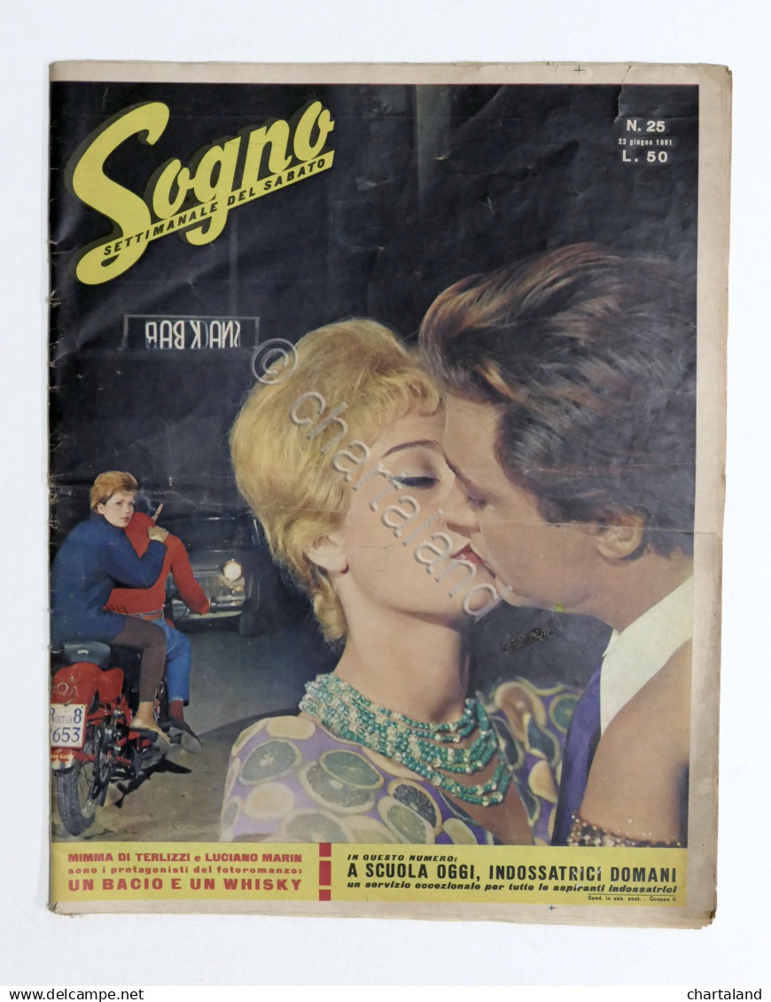 Rivista Fotormanzi - Sogno - Settimanale Del Sabato - N. 25 - Giugno 1961 - Non Classificati