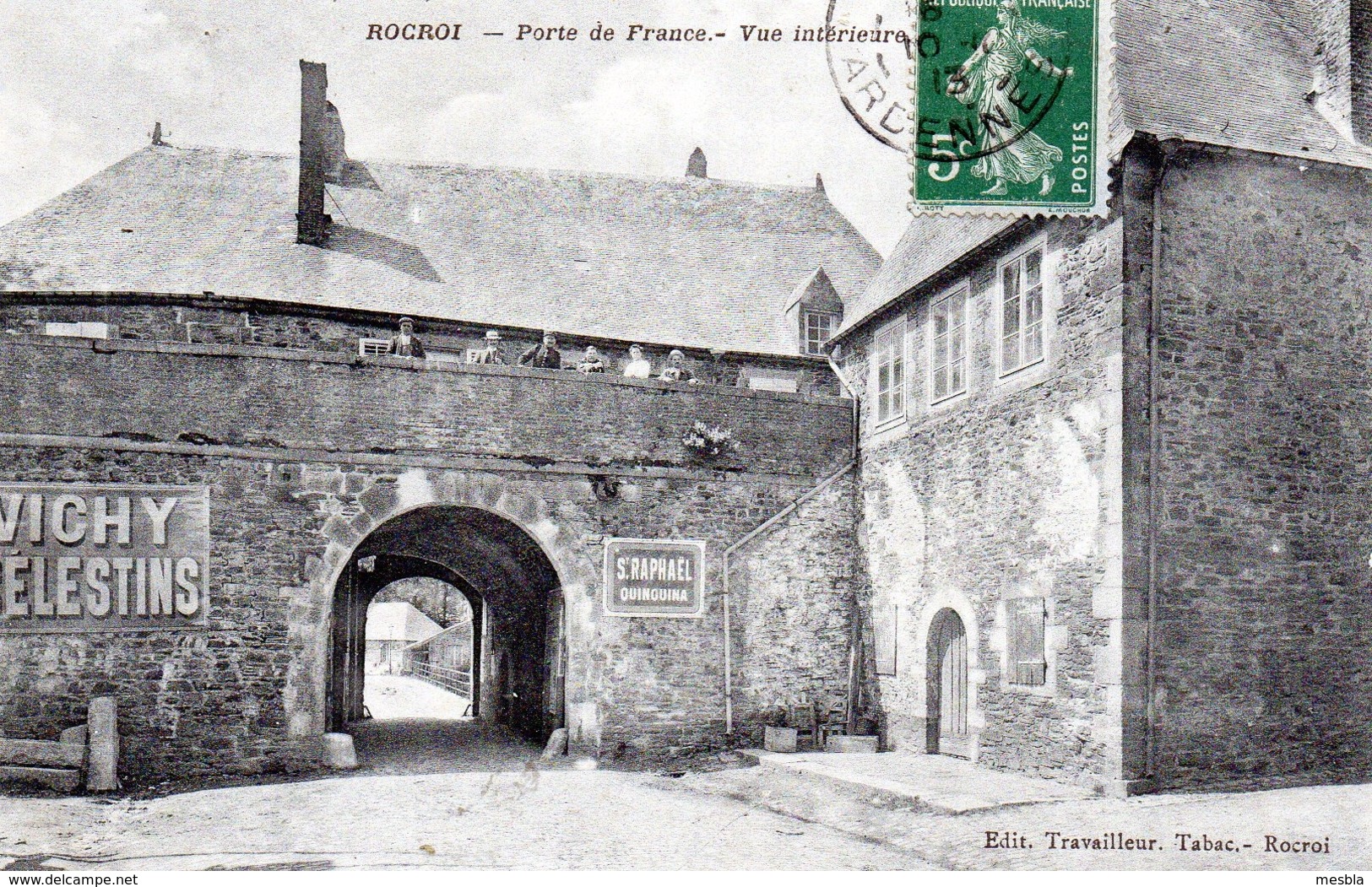 CPA -  ROCROI  (08)  Porte De France -  Vue Intérieure  ( Publicité Vichy Celestins ) - Autres & Non Classés