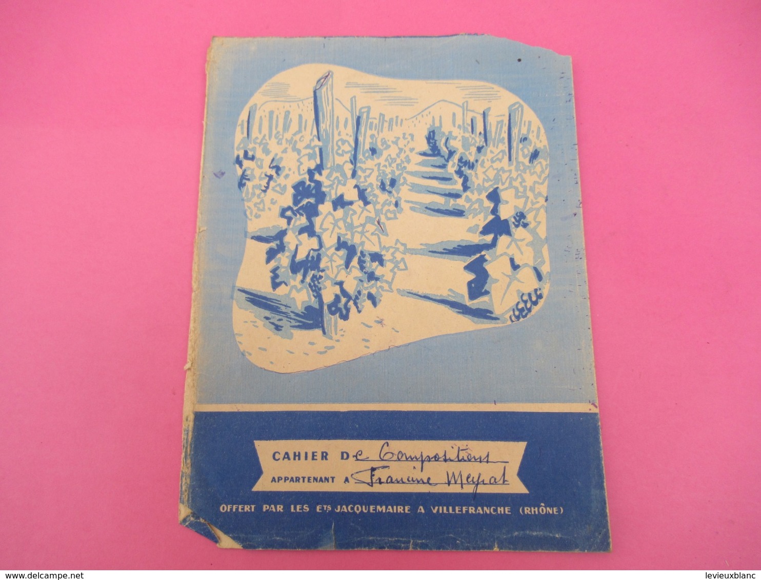 Protège-Cahier/Enfant / JACQUEMAIRE/ Villefranche / Rhône/Cahier De Composition / Francine MEYRAT/Vers 1950  CAH212 - Kinderen