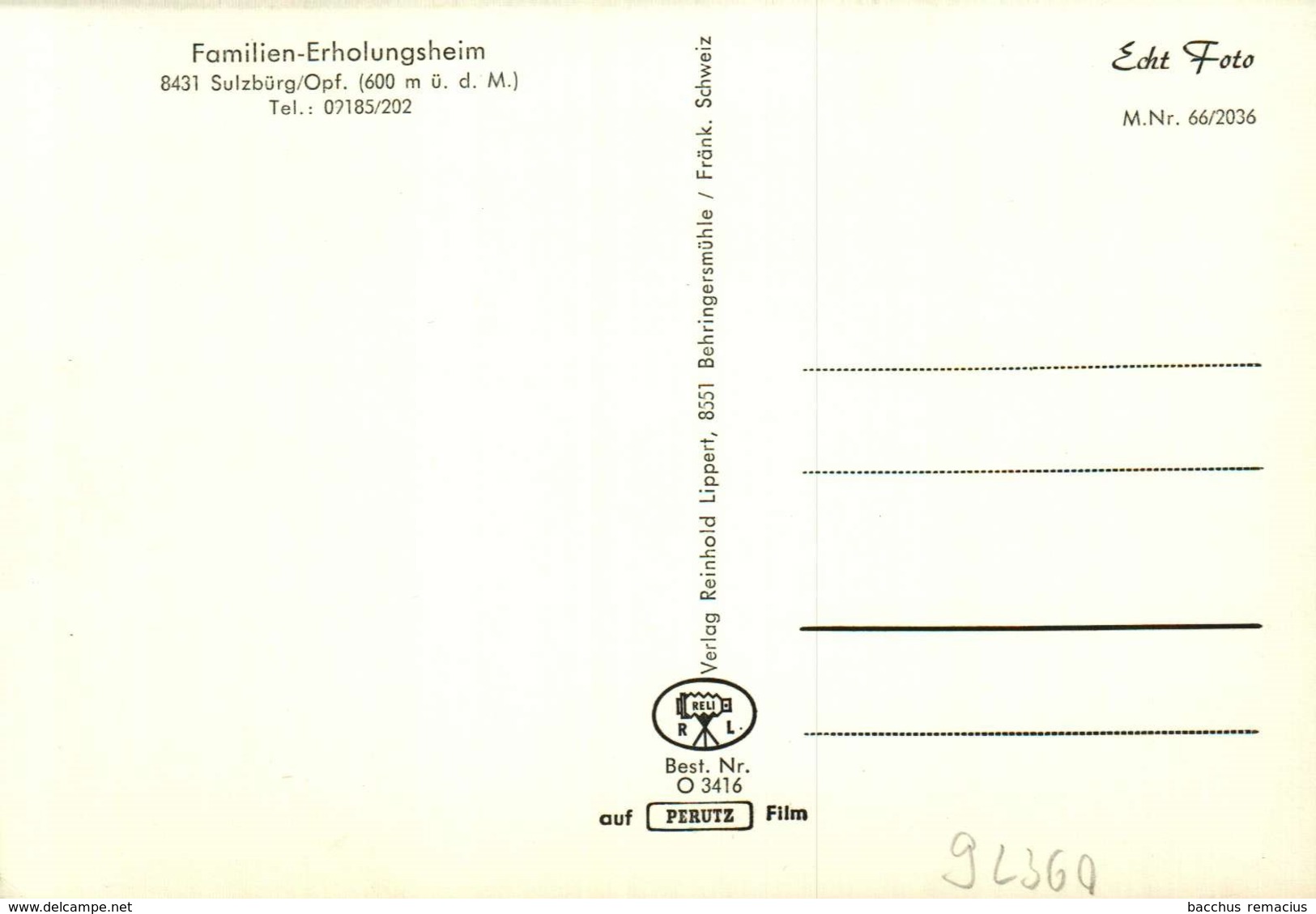 SULZBÜRG IN DER OBERPFALZ - Familien-Erholungsheim - Neumarkt I. D. Oberpfalz