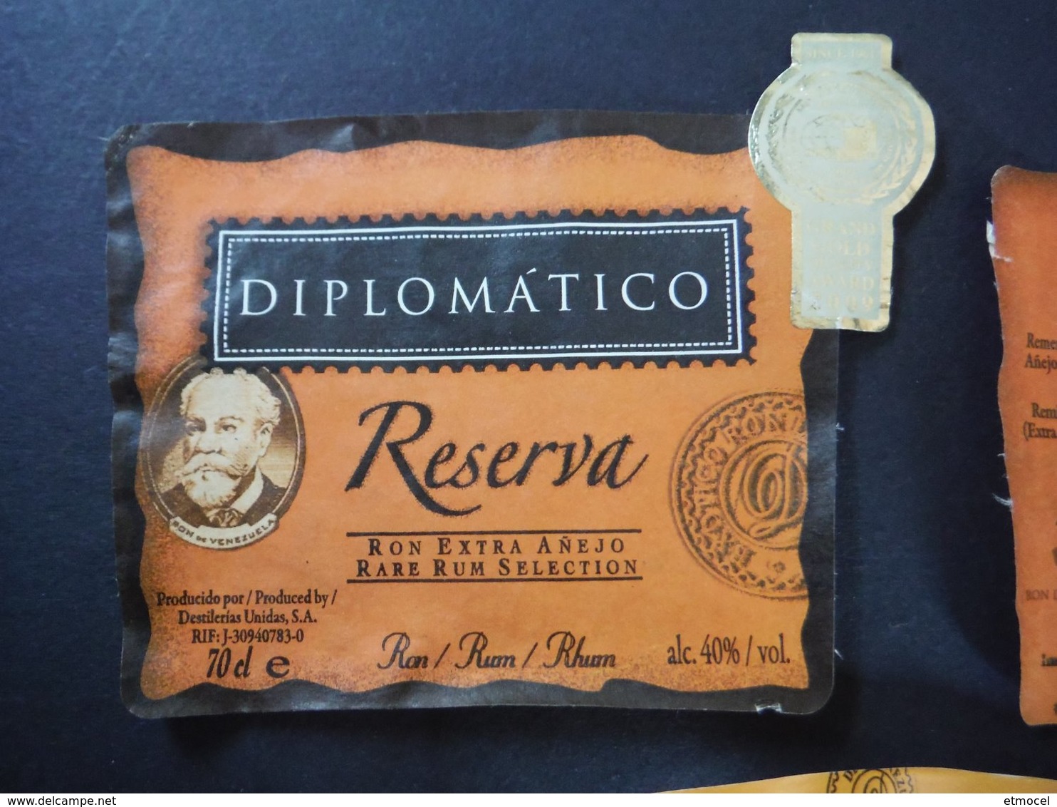 Etiquette Rhum Diplomatico Reserva - Rhum