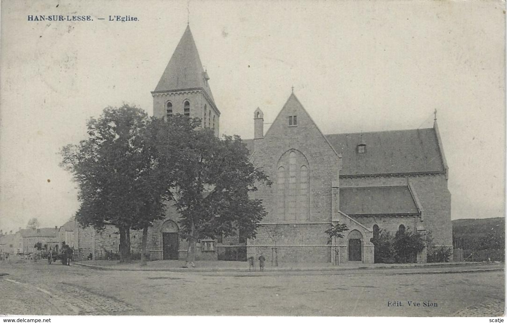 Han-sur-Lesse.   -   L'Eglise   -   1921   Naar   Spa - Rochefort