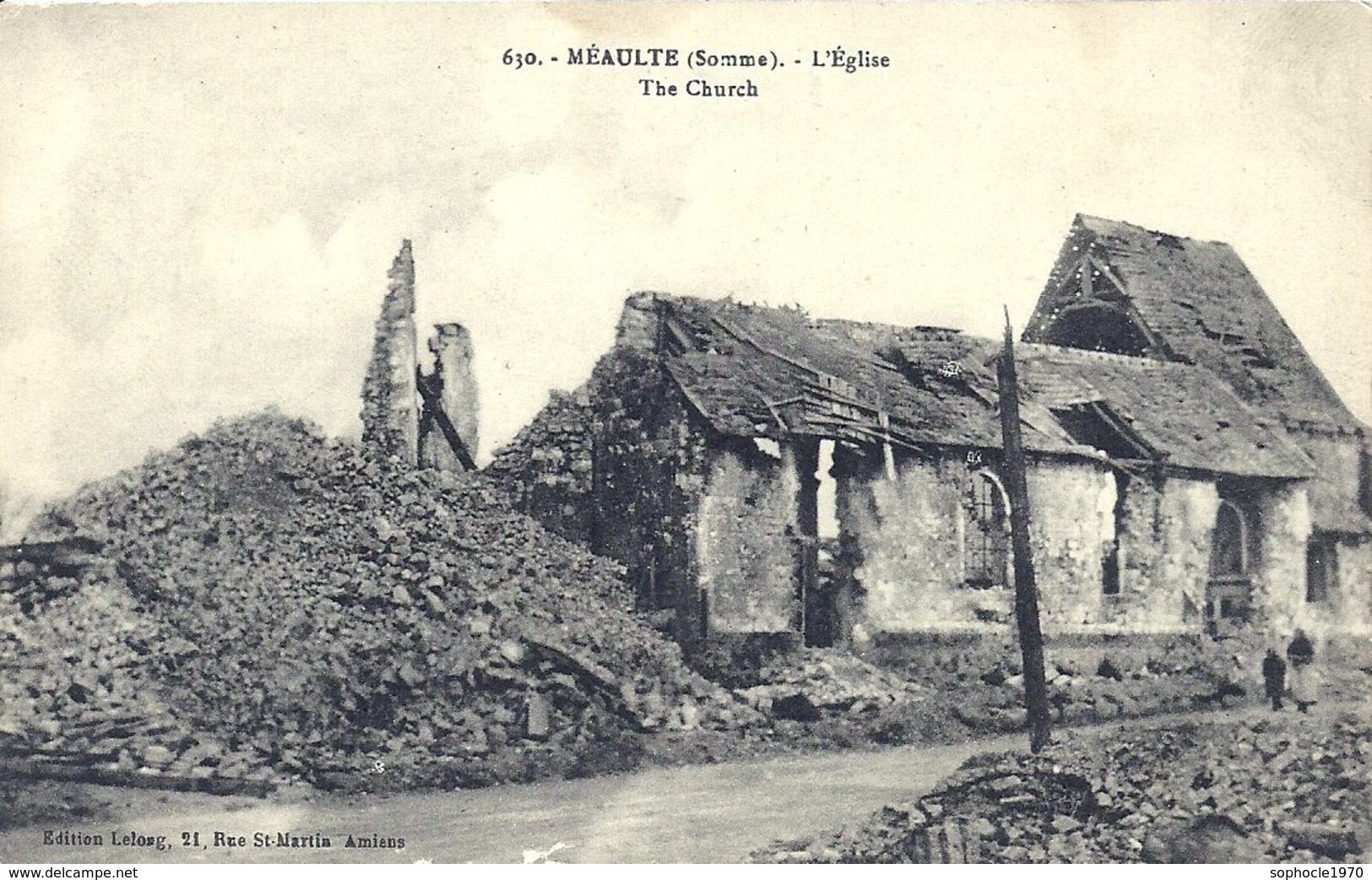 2019 - SOMME - 80 - MEAULTE - L'église - Ruines Guerre 14 - Meaulte