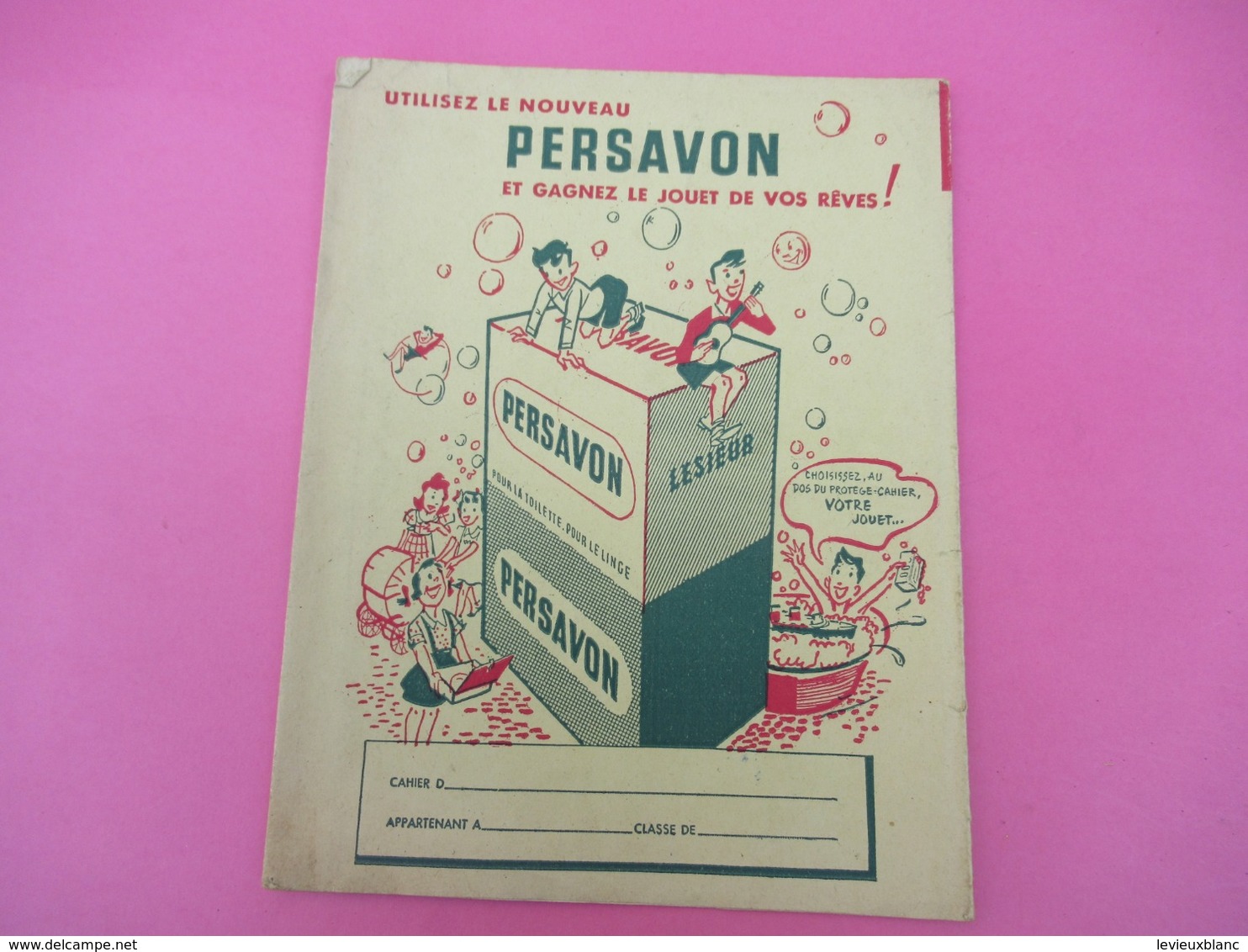 Protège-Cahier/Produit Ménager/ PERSAVON/ Lesieur/ Pour Votre Toilette/Vers 1950  CAH215 - Wash & Clean