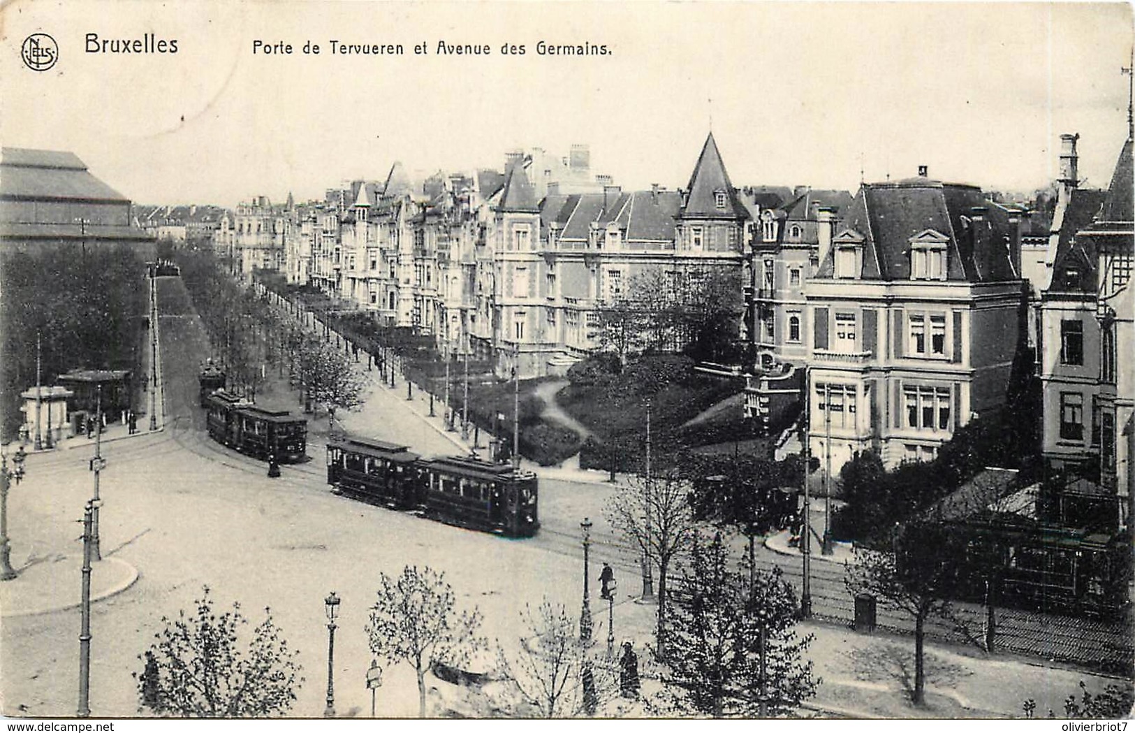 Belgique - Bruxelles - Les Trams Porte De Tervueren Et Avenue Des Germains - 3 Trams - Avenues, Boulevards