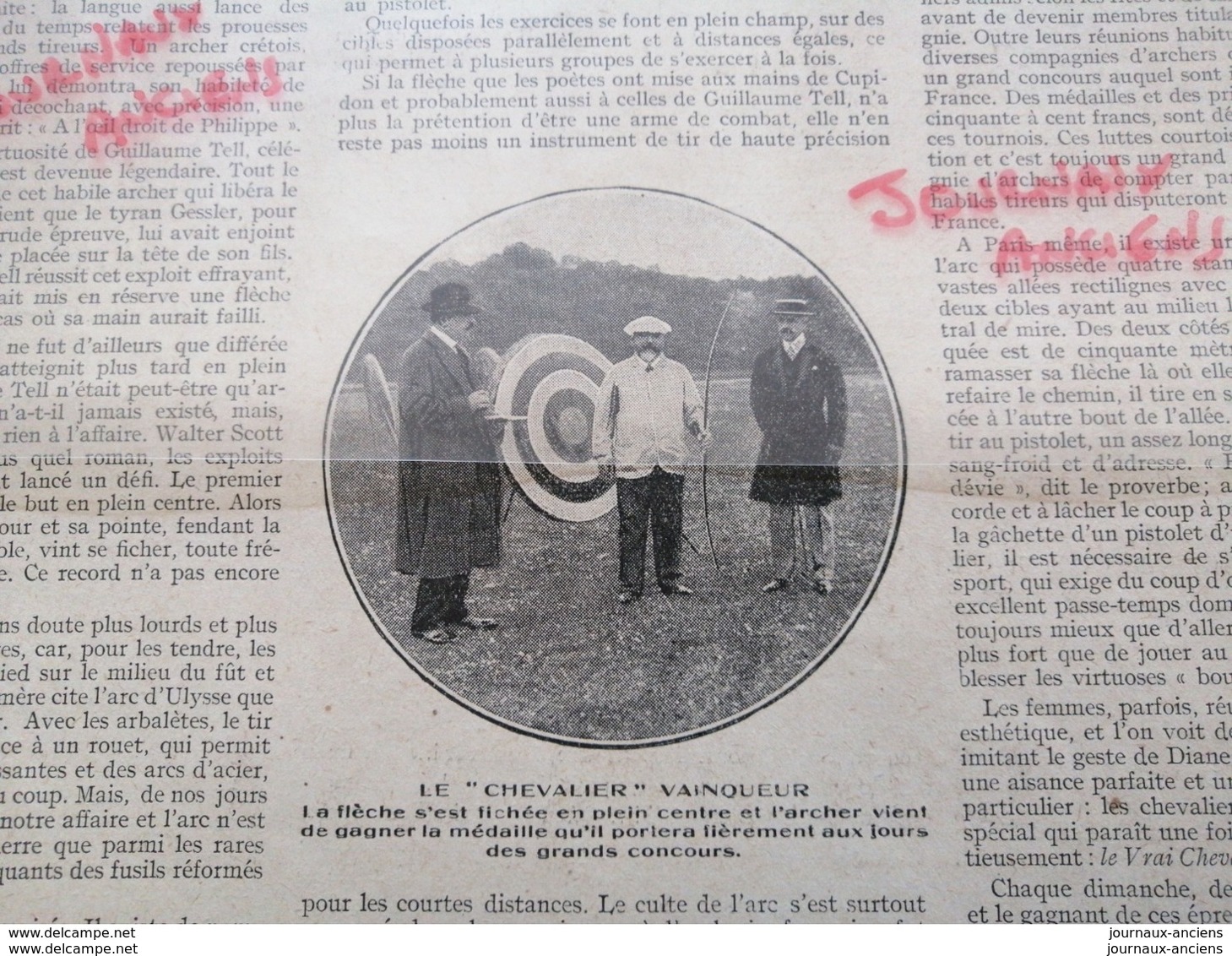 1913 TIR À L'ARC - LES CHEVALIERS DE L'ARC - 1900 - 1949