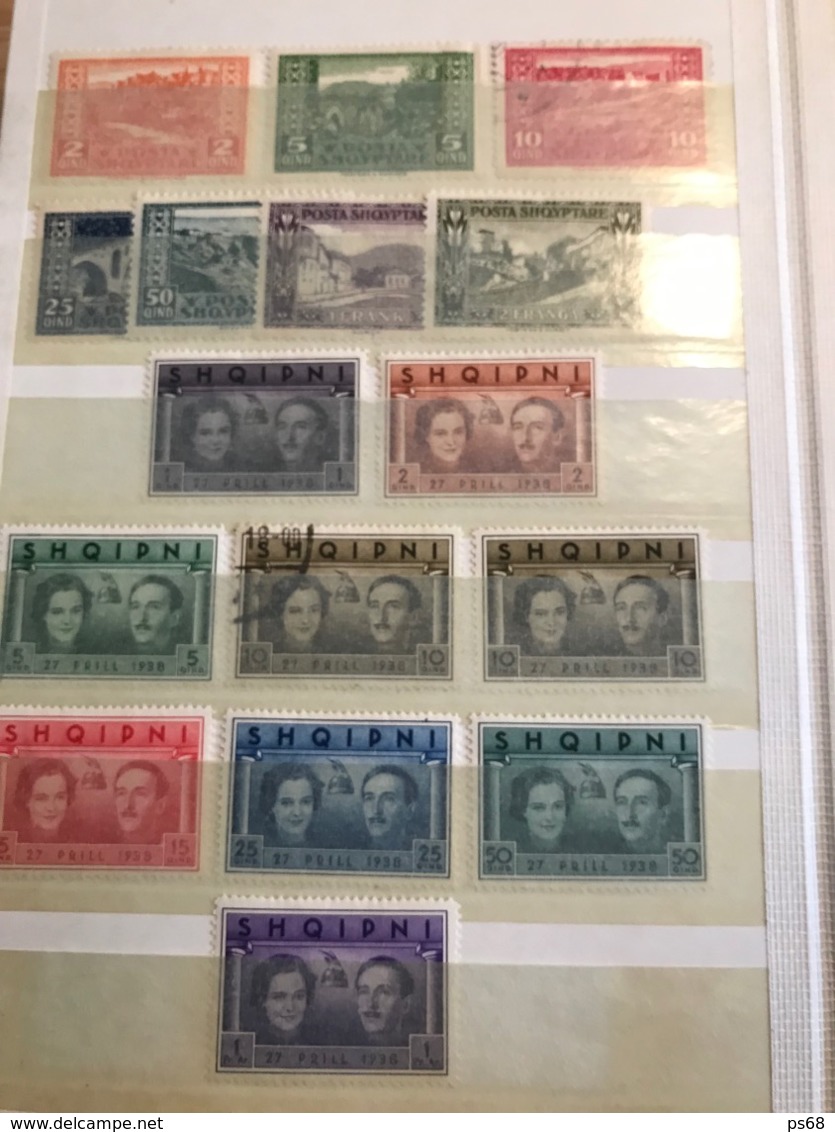 Collection de 120 timbres d’Albanie Albania cote 700 eur