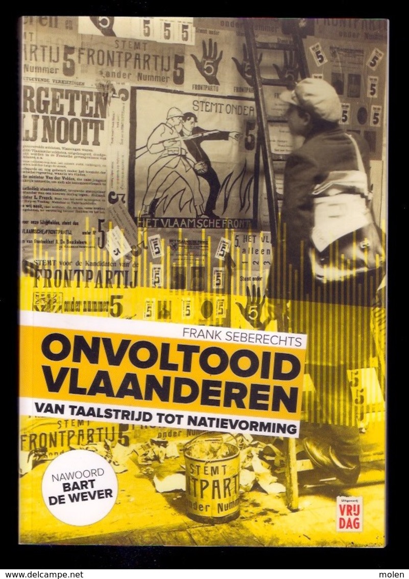 ONVOLTOOID VLAANDEREN Van Taalstrijd Tot Natievorming 255blz Met Veel Foto S ©2017 Geschiedenis Vlaams Nationalisme Z730 - Storia