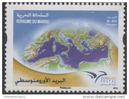 MOROCCO, 2014, MNH, JOINT ISSUE, EUROMED POSTAL, 1v, - Joint Issues