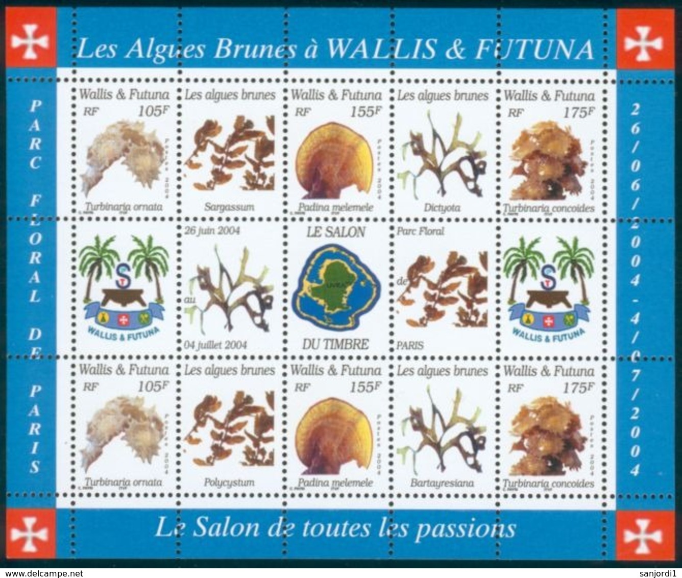 Wallis Et Futuna BF 17 Algues Neuf * * MnH Sin Charmela Prix De La Poste 7.4 - Blocks & Kleinbögen