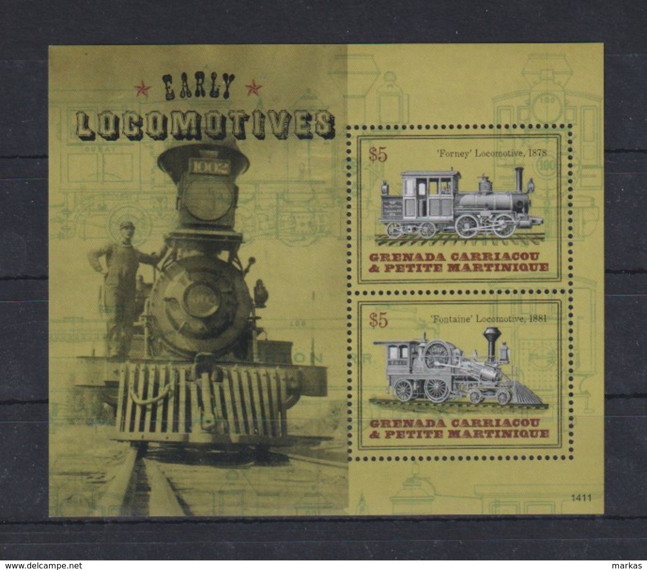 T677. Grenada - MNH - Transport - Trains - Trains