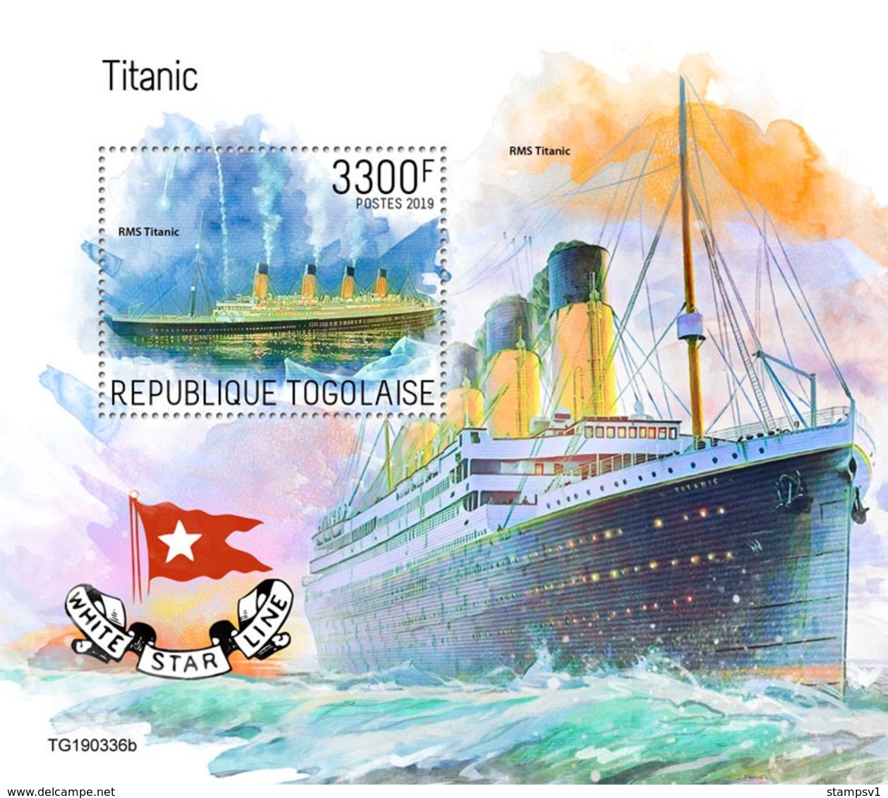 Togo. 2019 Titanic. (0336b)  OFFICIAL ISSUE - Schiffe