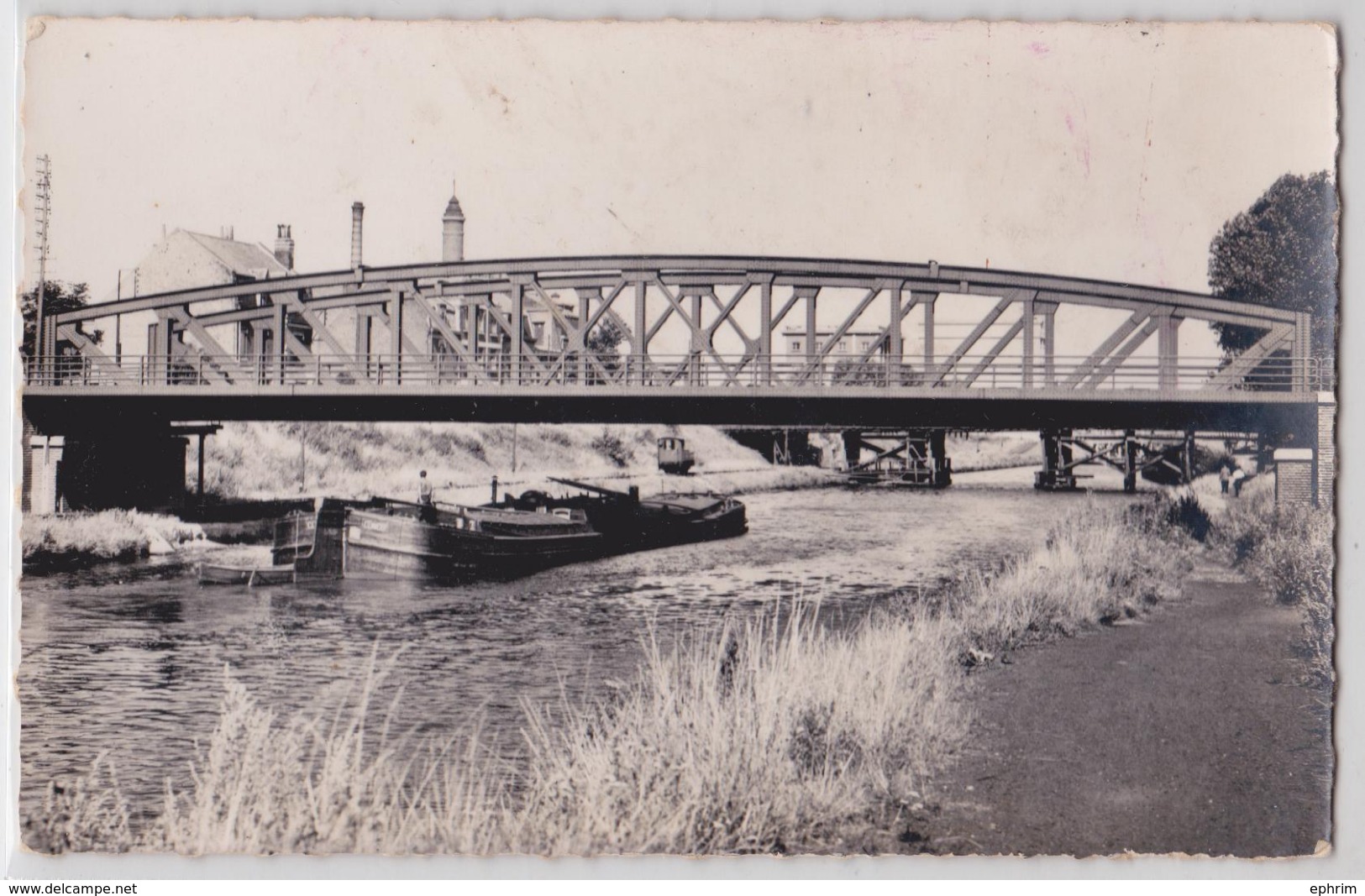La Bassée - Le Pont - Péniche Congo - Wagon Sur Rail - Canal - Halage - Autres & Non Classés