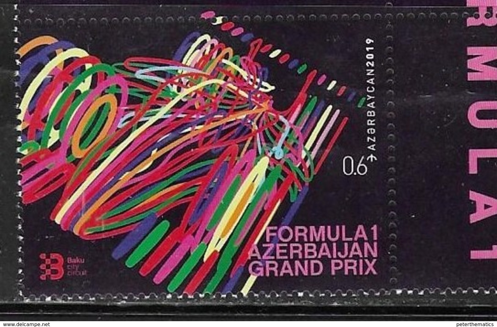 AZERBAIJAN, 2019, MNH,CAR RACING, FORMULA 1, F1,1v - Cars