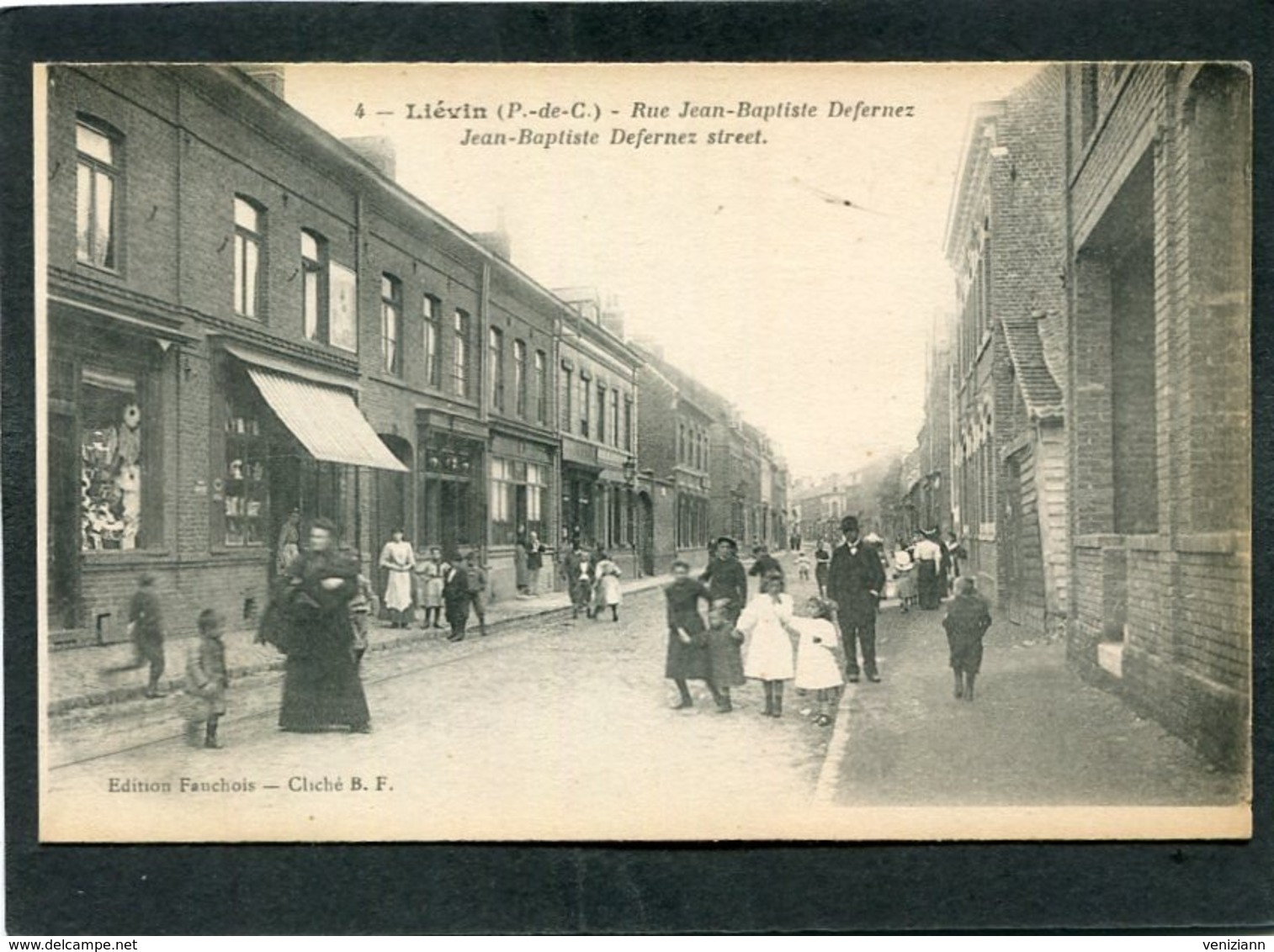 CPA - LIEVIN - Rue Jean Baptiste Defernez, Très Animé - Lievin