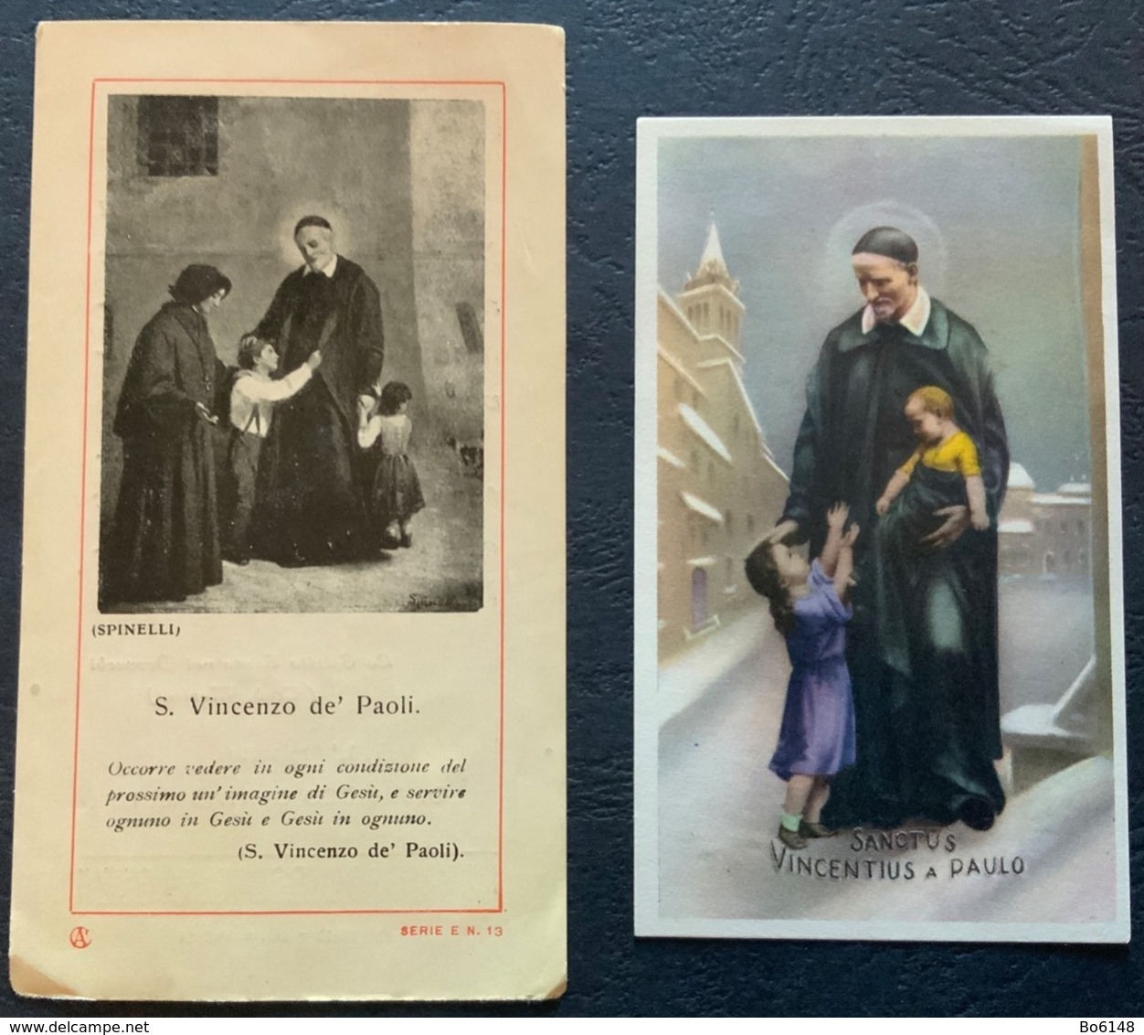 2 Santino - Holy Card “ S. VINCENZO De’ PAOLI “  Ed AC 13 Ed EB 2/644 - Santini