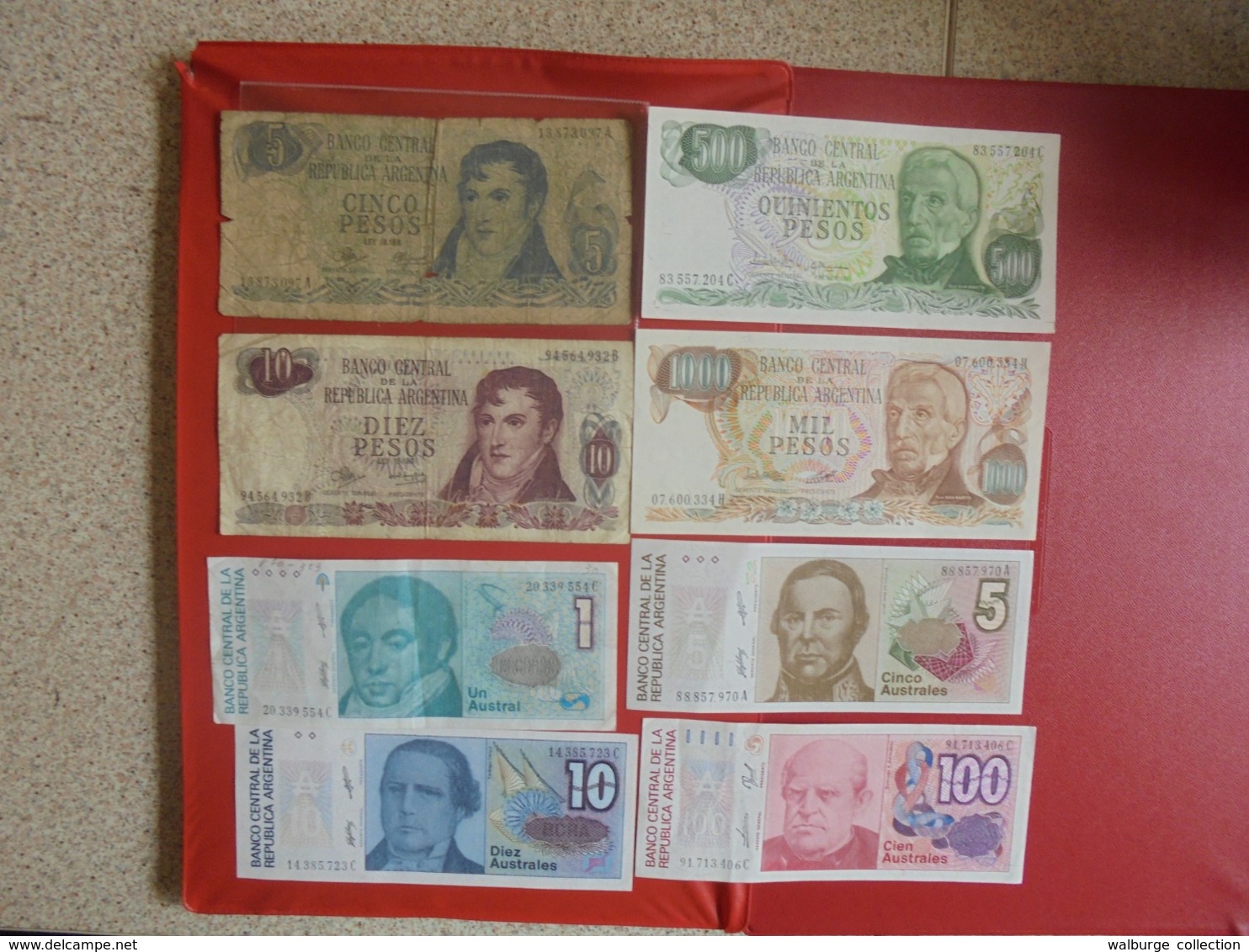 ARGENTINE LOT DE 8 BILLETS (B.7) - Vrac - Billets