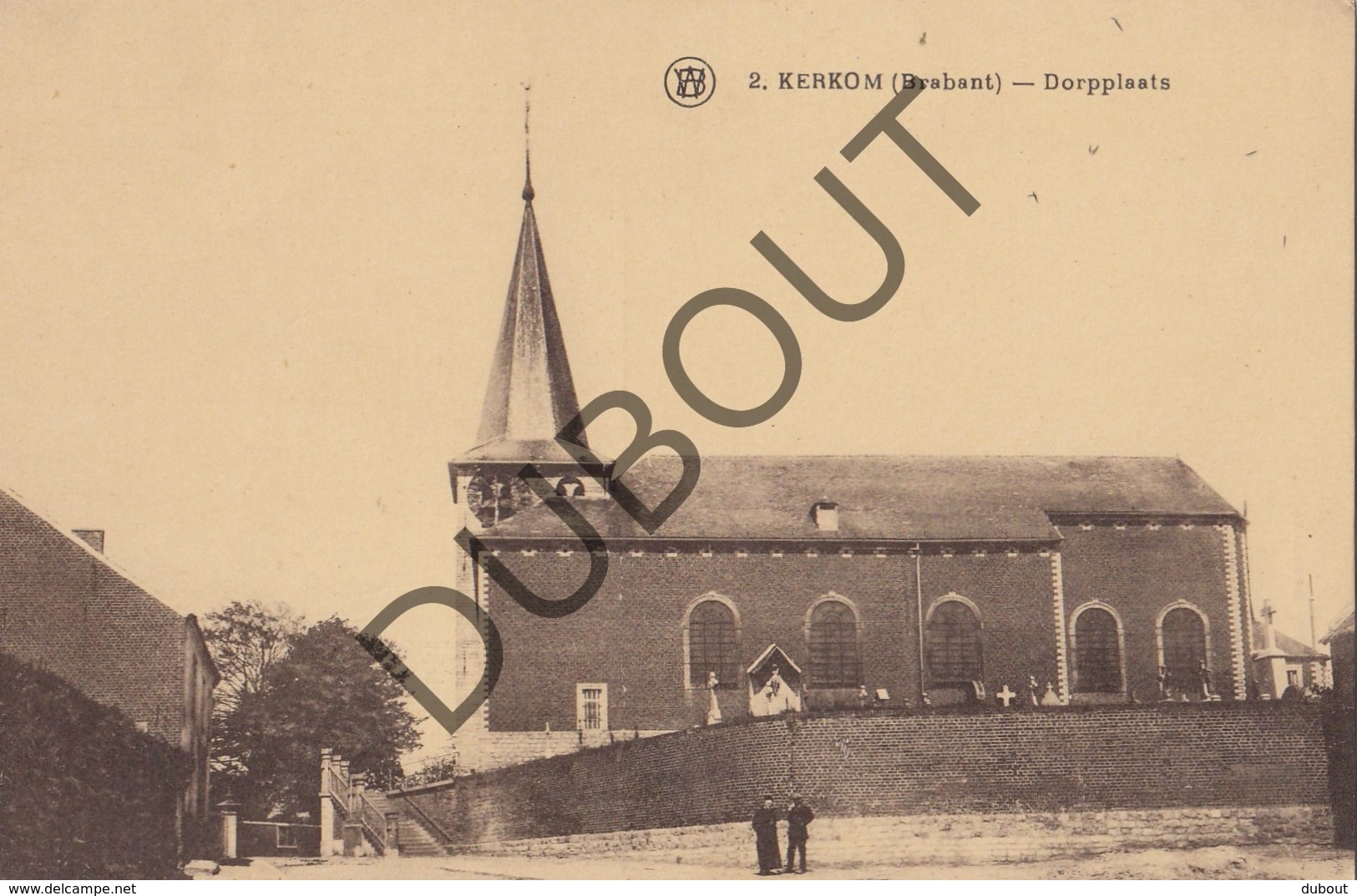 Postkaart/ Carte Postale KERKOM/Boutersem Dorpplaats  (O789) - Boutersem