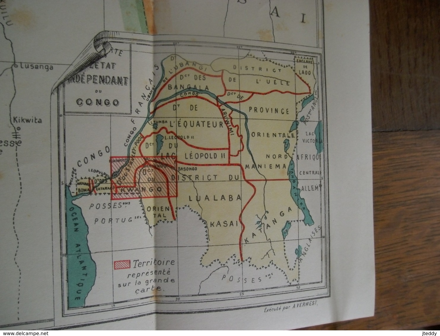 Carte De La Prefecture Apostolique Au  KWANGO ( Rond 1900) - Other & Unclassified