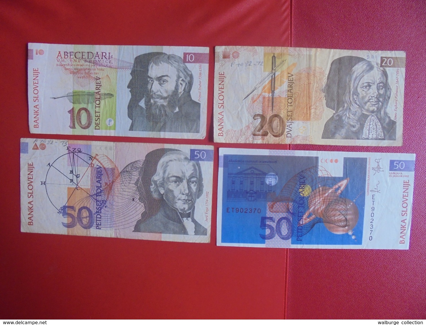 SLOVENIE LOT DE 4 BILLETS (B.7) - Vrac - Billets